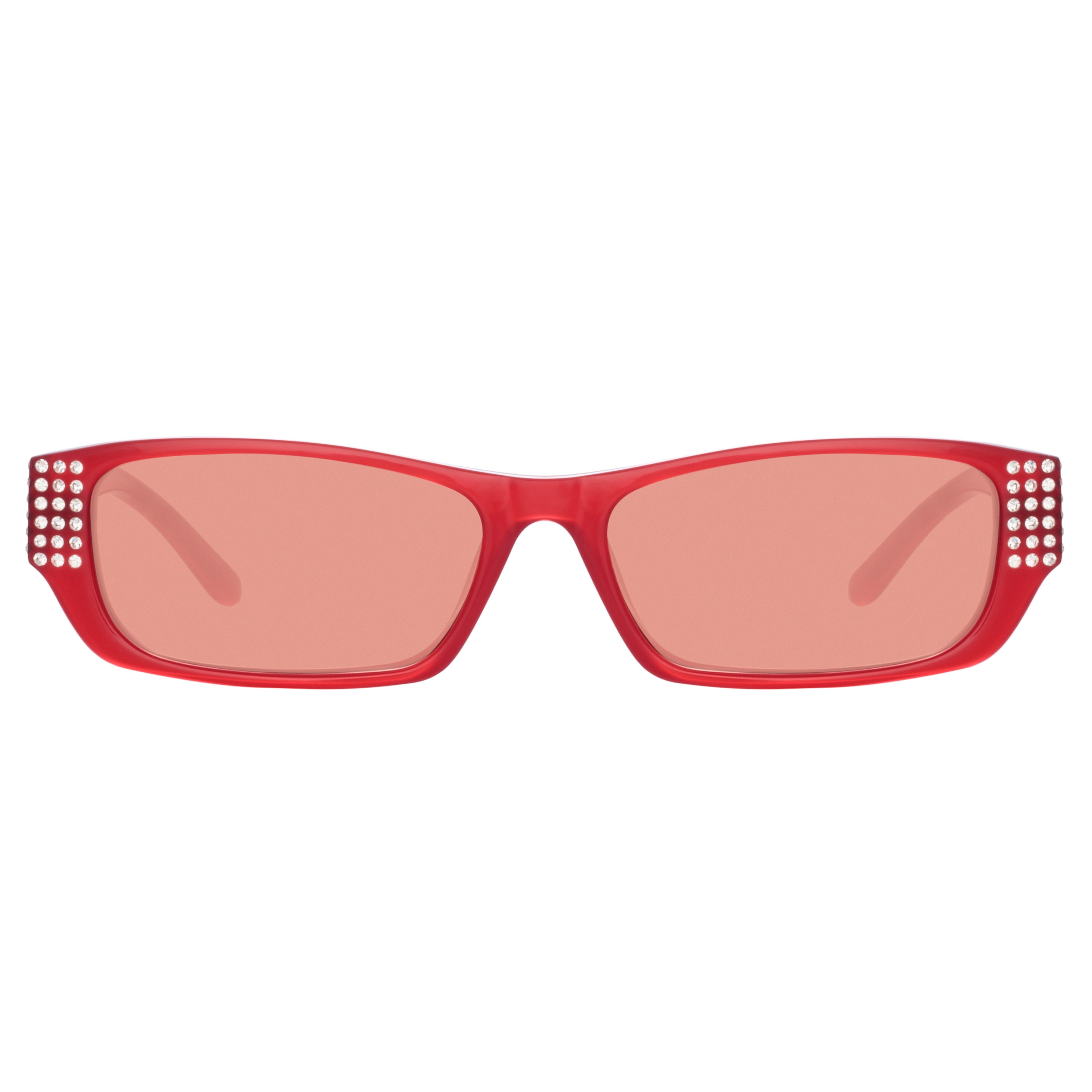 Magda Butrym Rectangular Sunglasses in Red