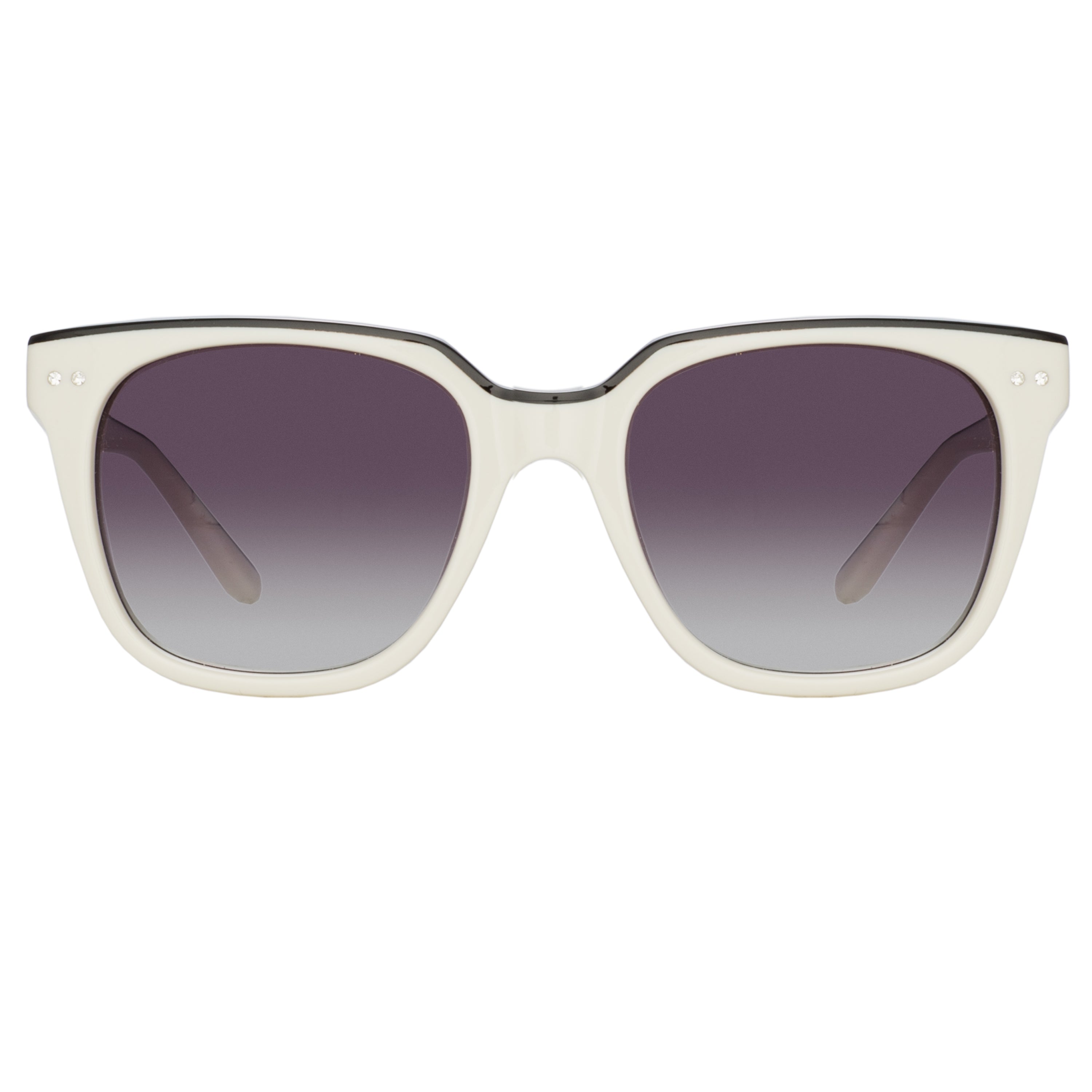 Magda Butrym D-Frame Sunglasses in White and Black