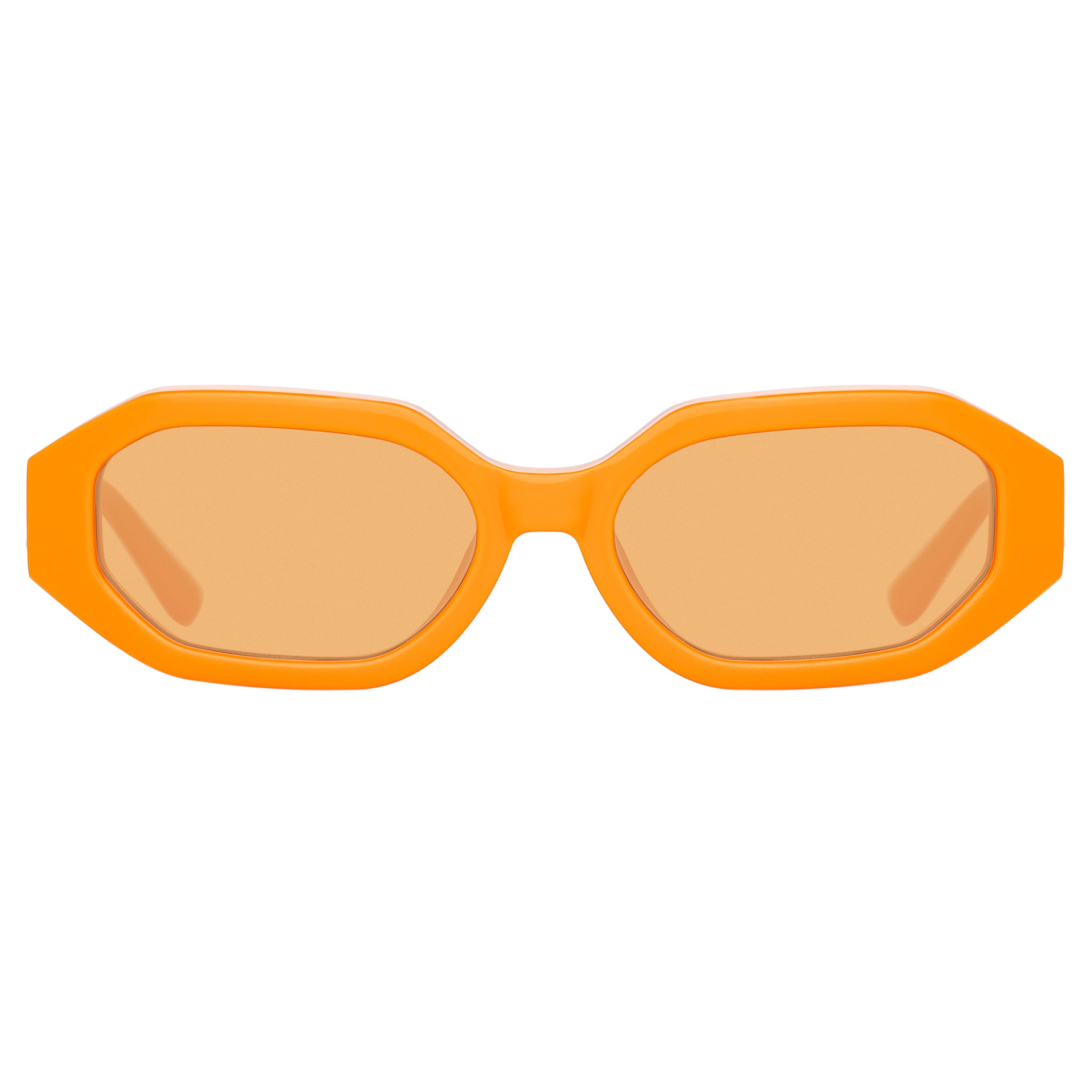 The Attico Irene Angular Sunglasses in Orange