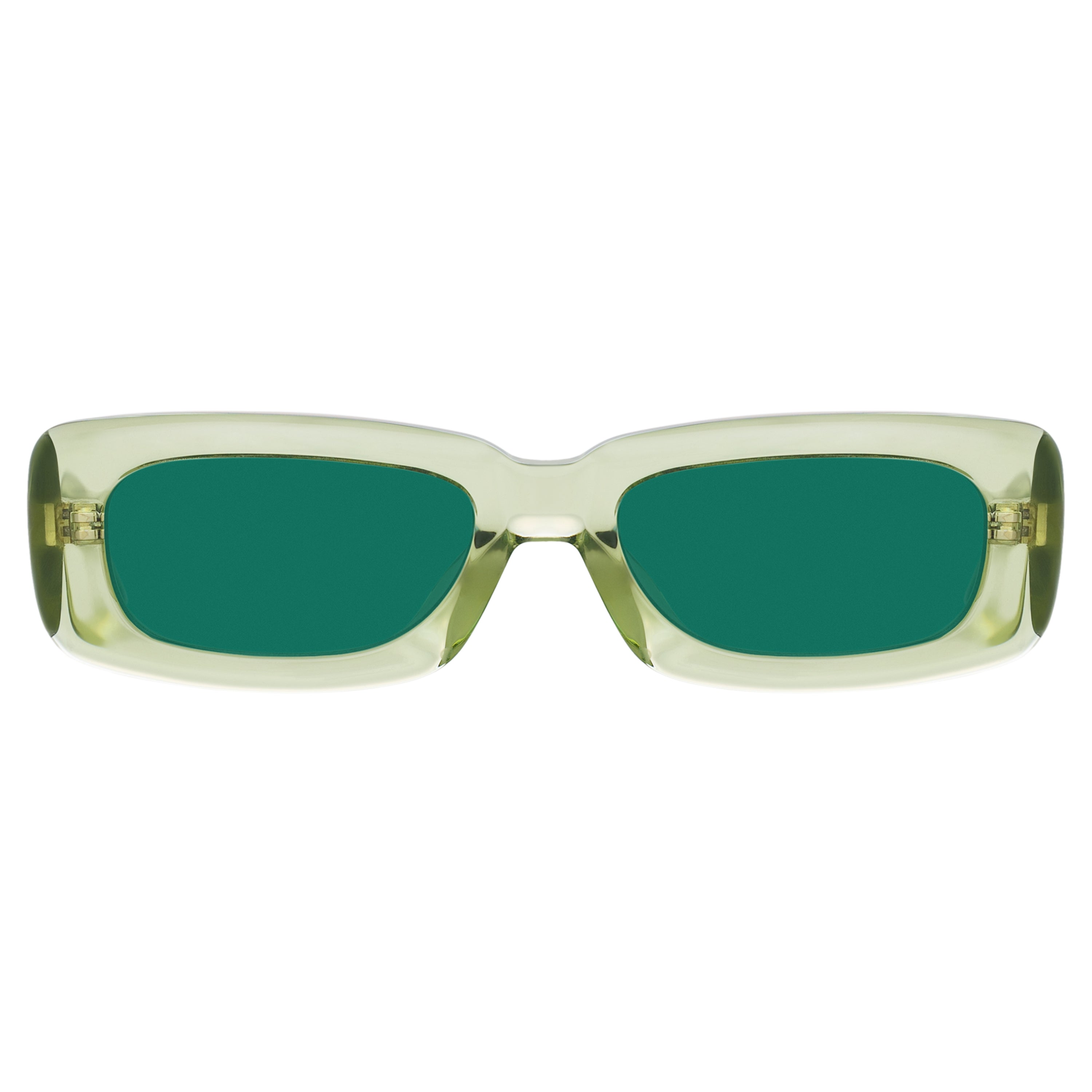 The Attico Mini Marfa Sunglasses in Lime