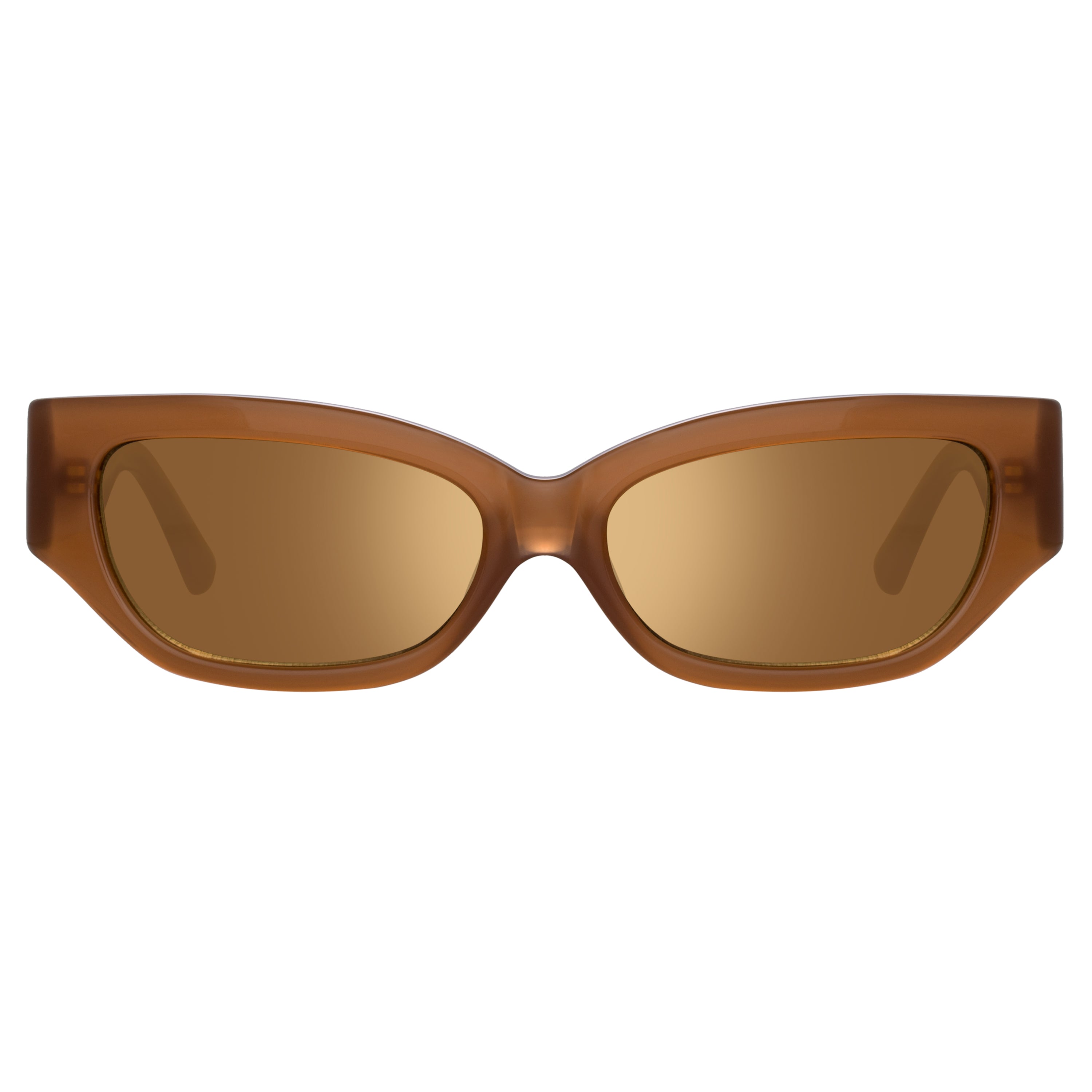 The Attico Vanessa Cat Eye Sunglasses in Brown