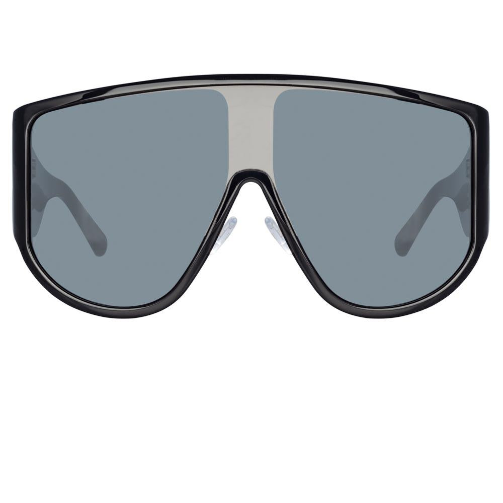 The Attico Iman Shield Sunglasses in Black