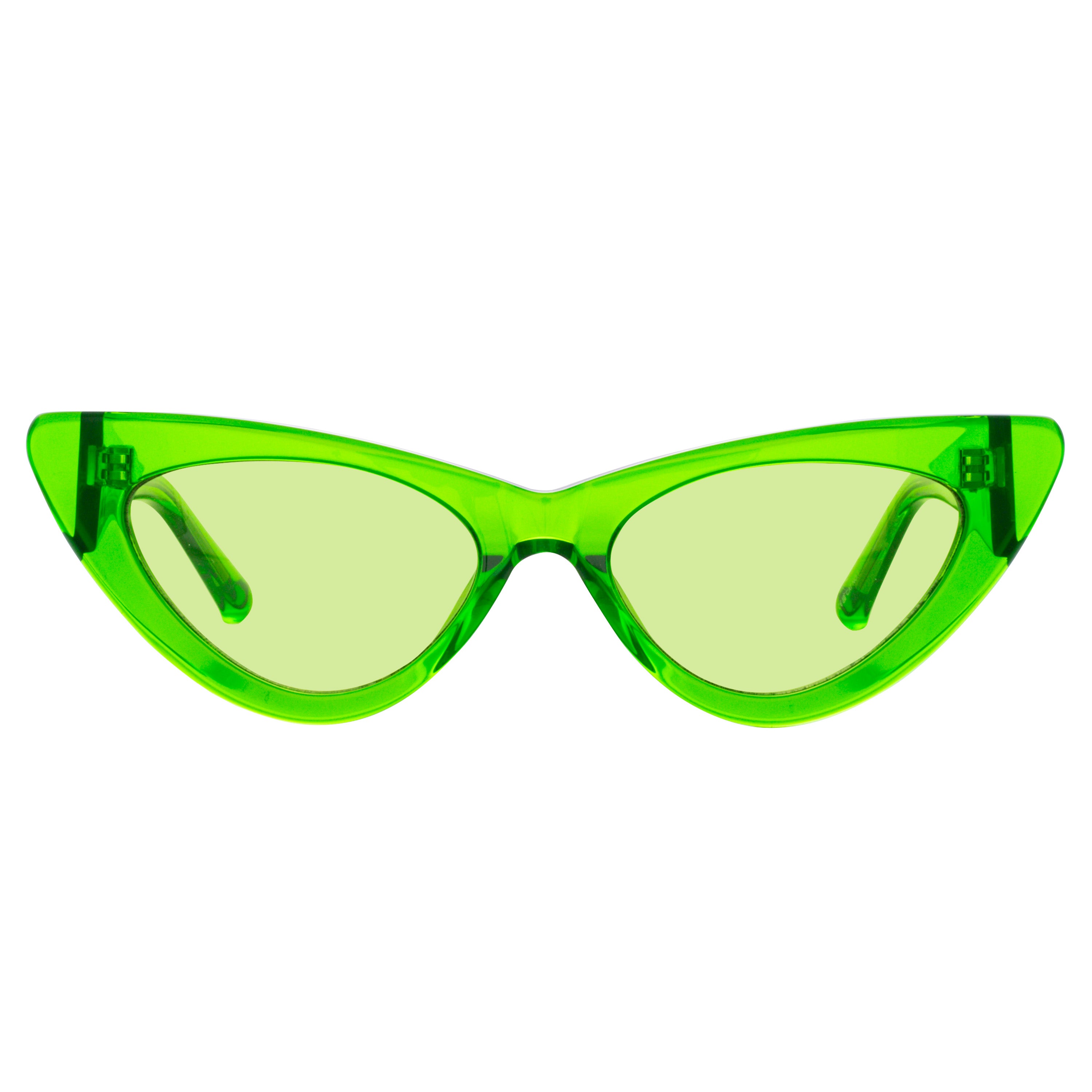 The Attico Dora D-Frame Sunglasses in Green