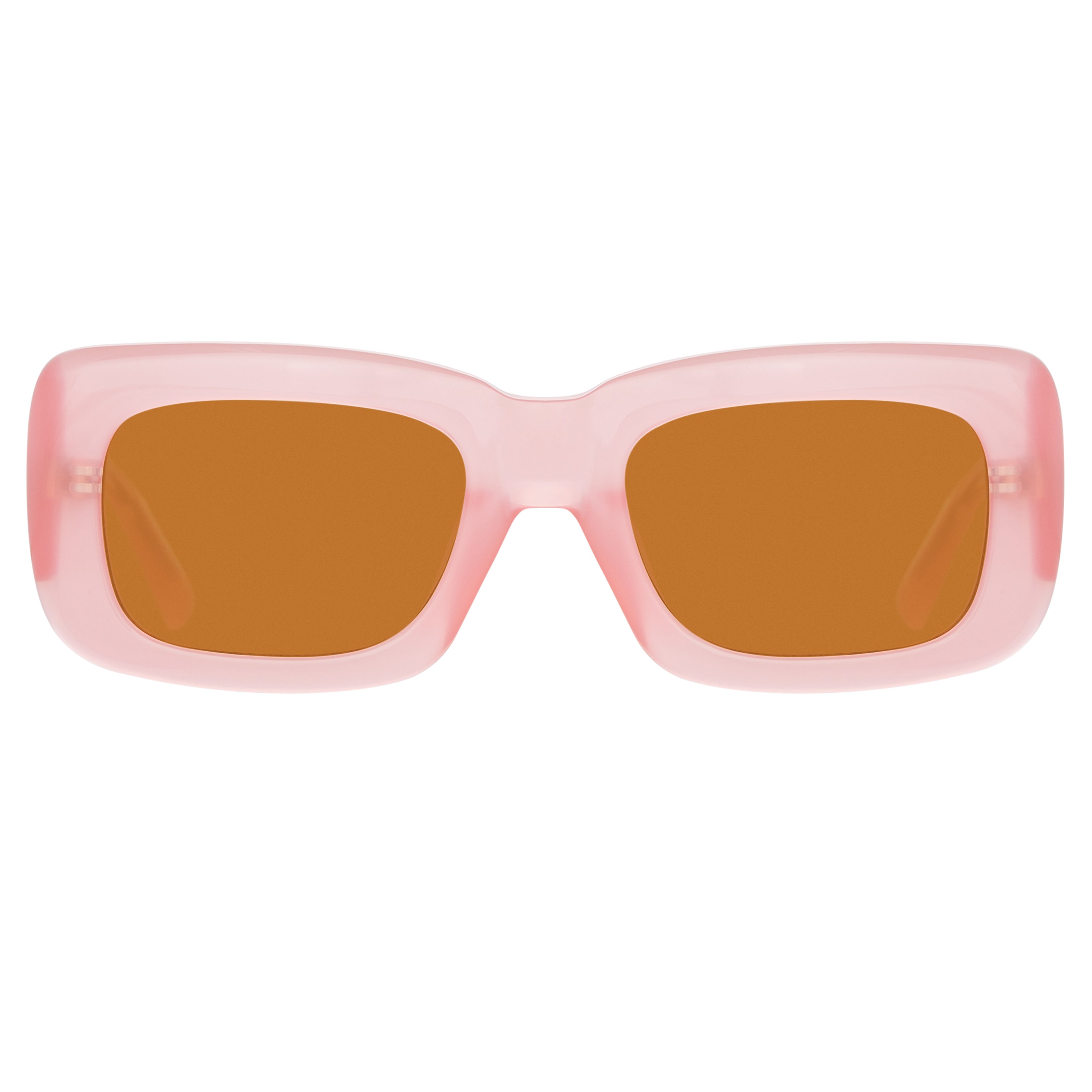 The Attico Marfa Rectangular Sunglasses in Pink