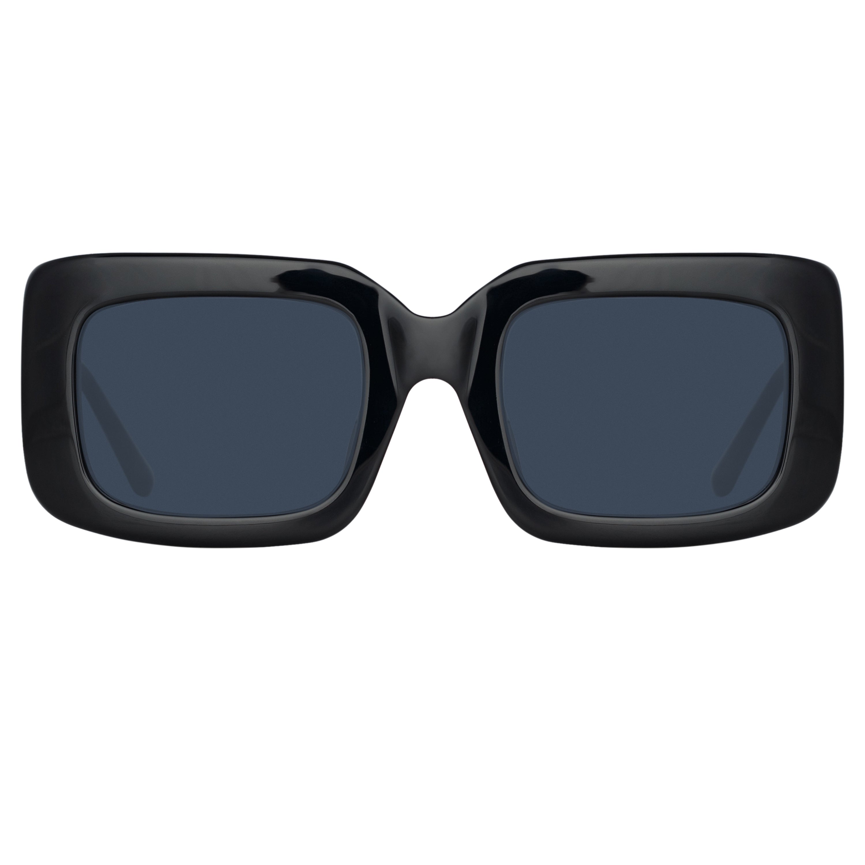 The Attico Jorja Rectangular Sunglasses in Black