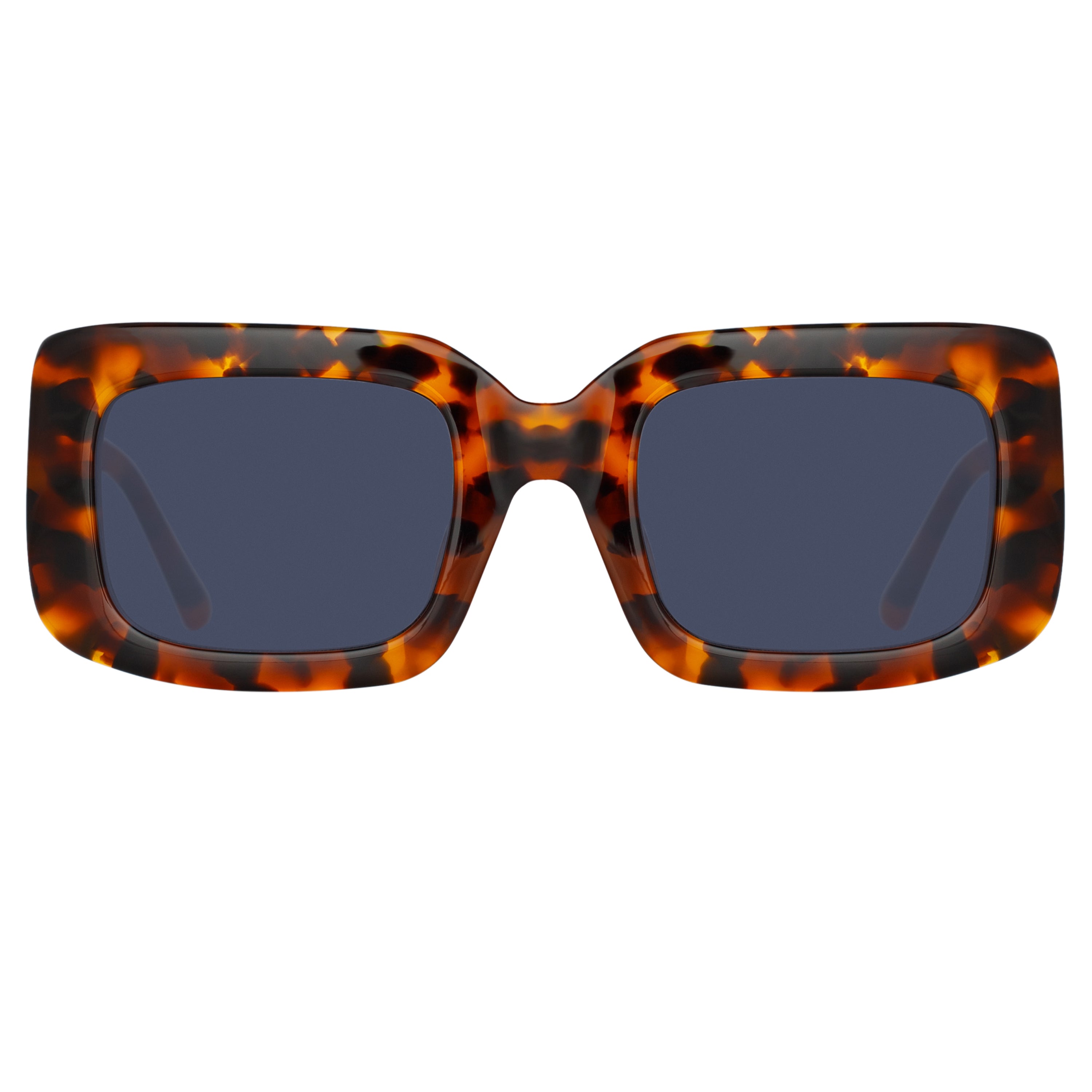 The Attico Jorja Rectangular Sunglasses in Tortoiseshell