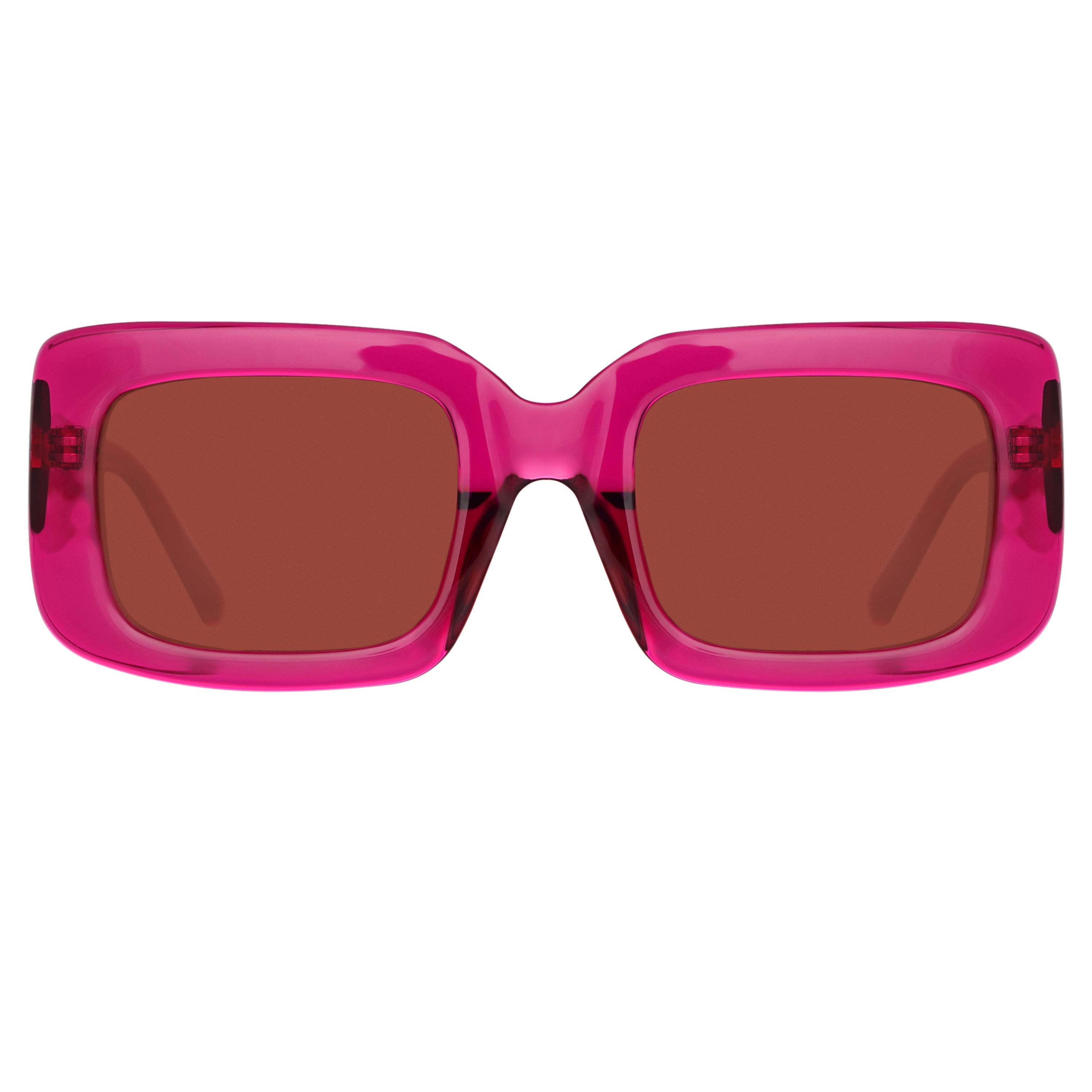 The Attico Jorja Sunglasses in Maroon