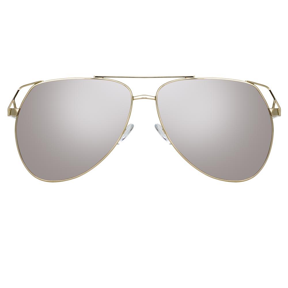 The Attico Telma Aviator Sunglasses in Silver