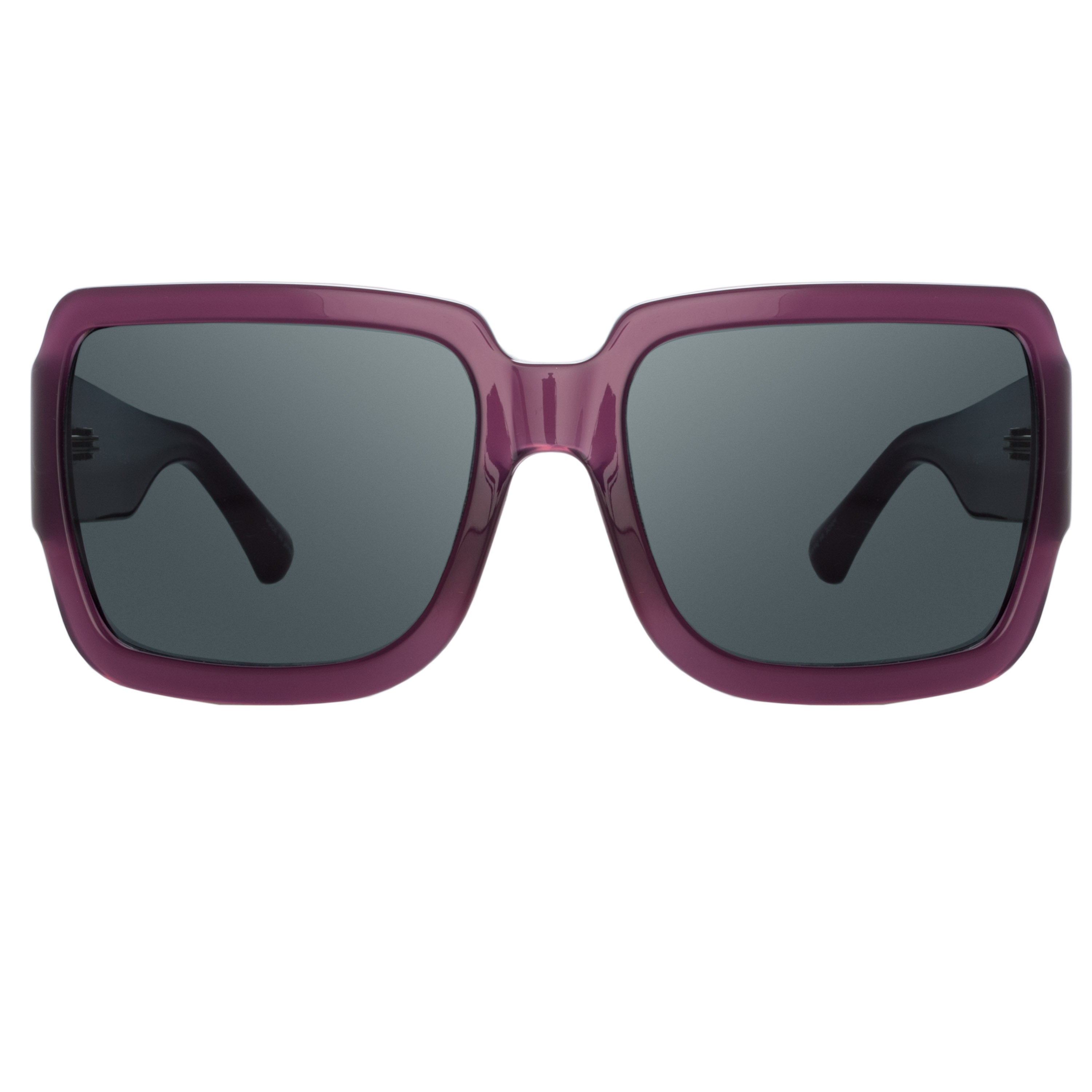 Dries Van Noten Oversized Sunglasses in Wine