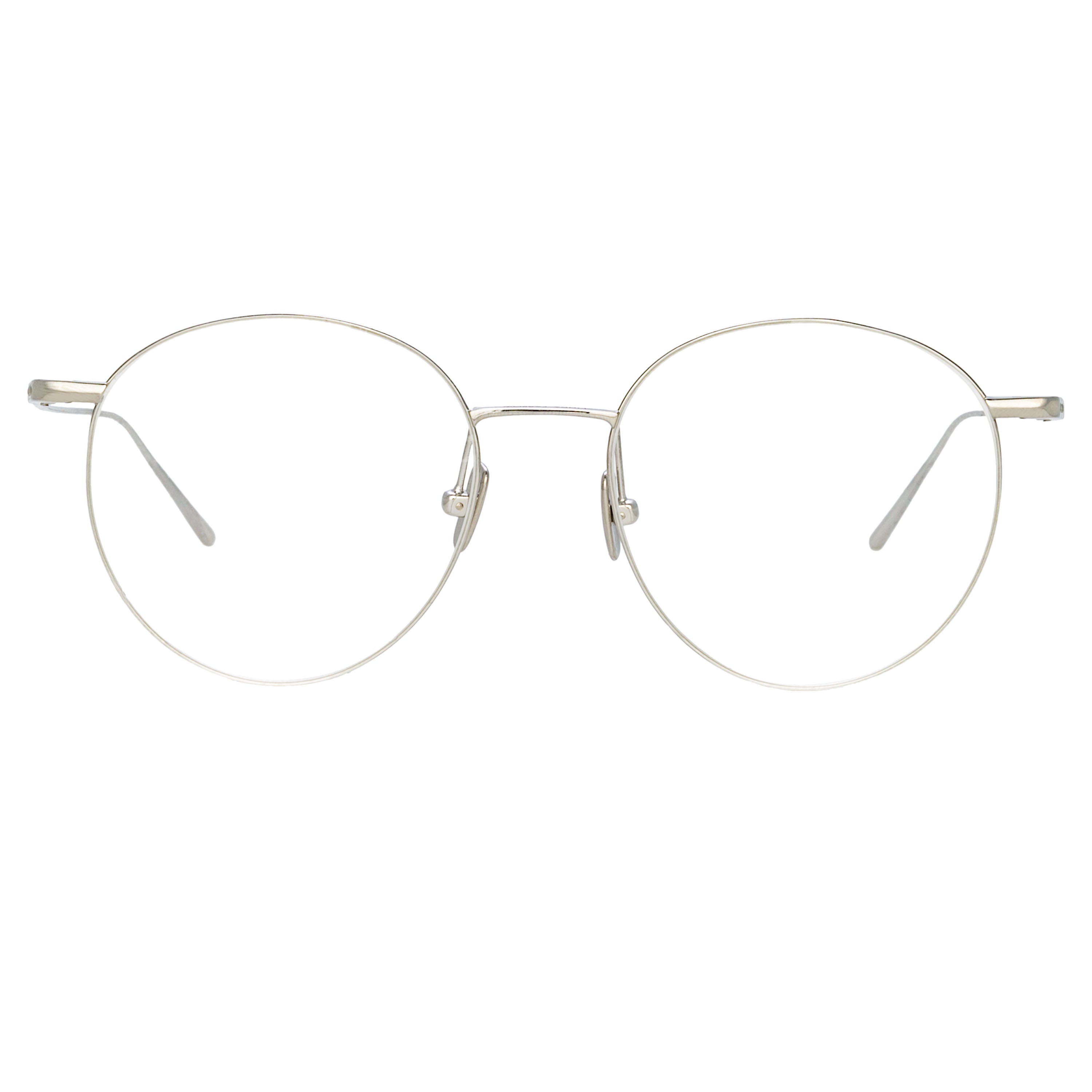 Foster Oval Optical A Frame in White Gold