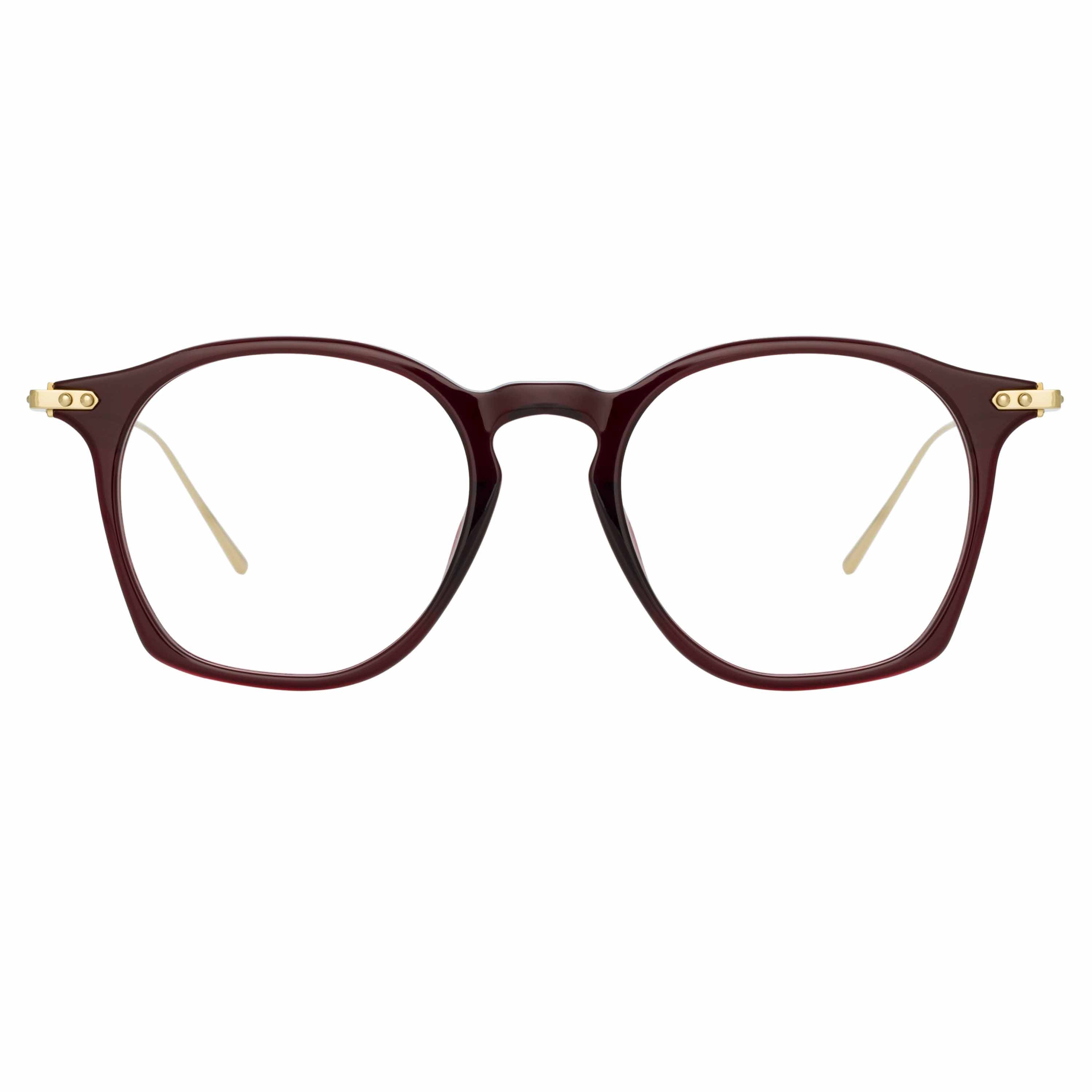 Mila A Square Optical Frame in Burgundy