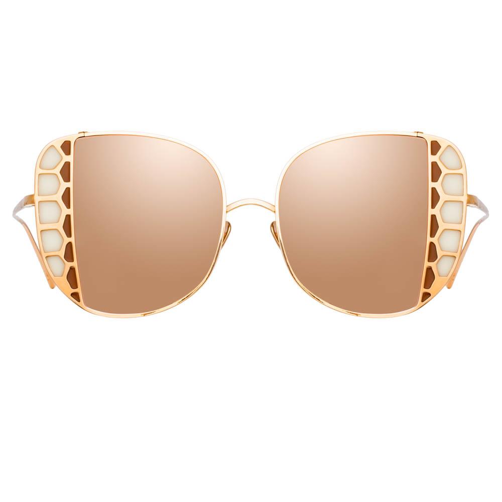 Amelia Oversized Sunglasses in Rose Gold