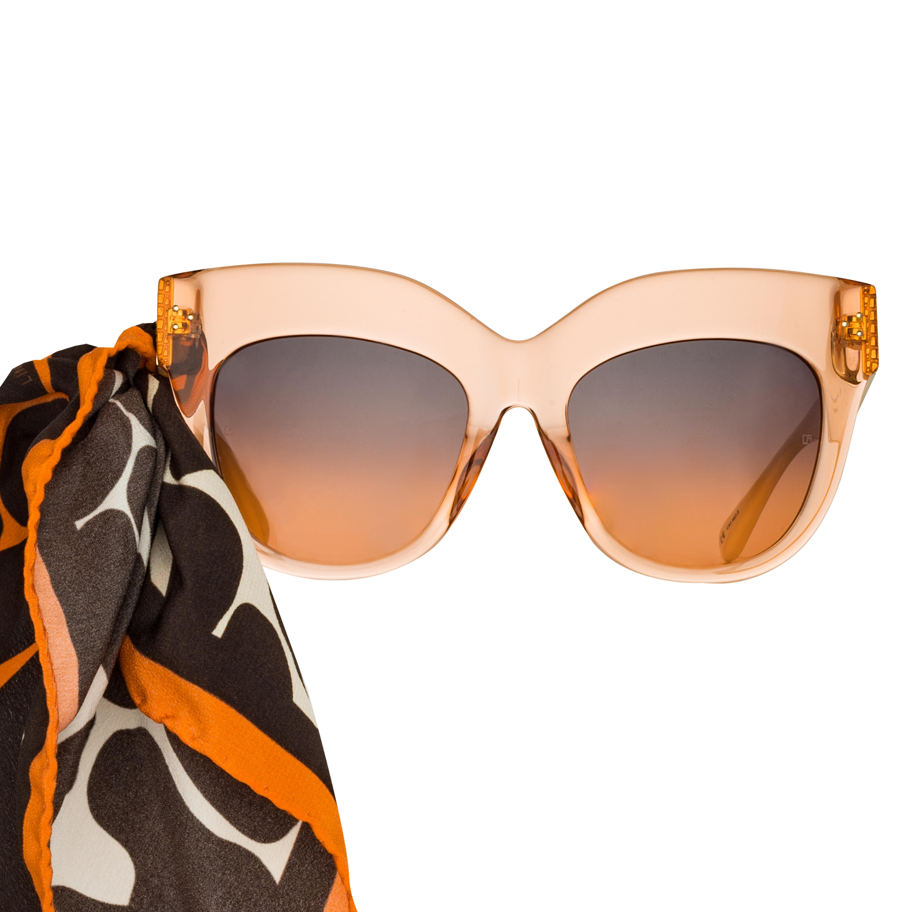 Dunaway Oversized Sunglasses in Orange