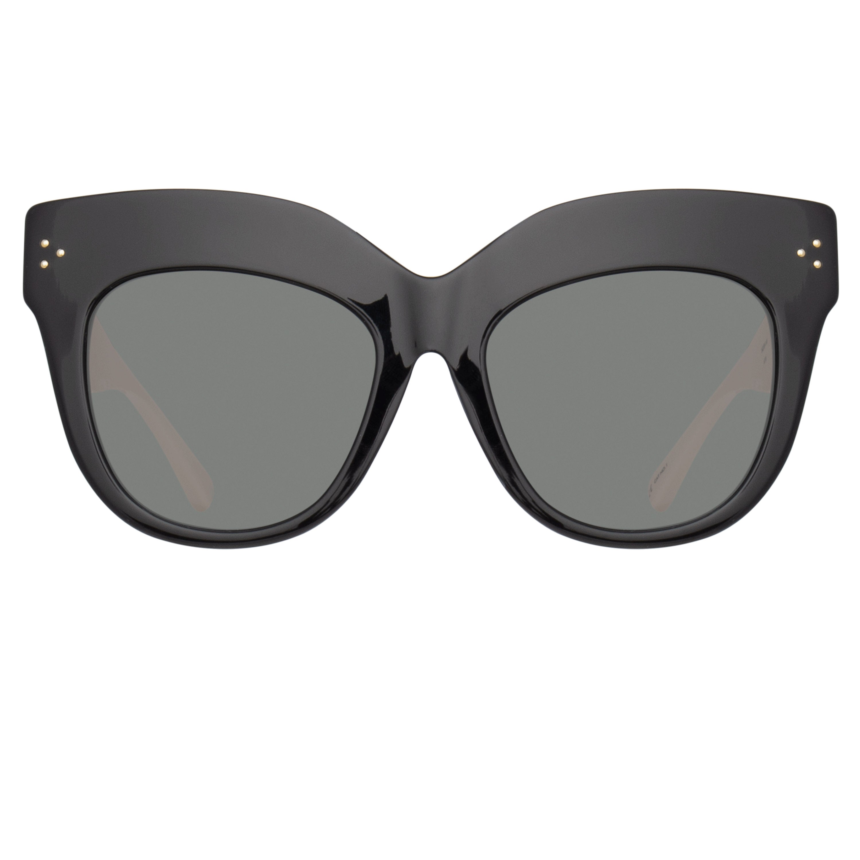 Dunaway Oversized Sunglasses in Black and Cream