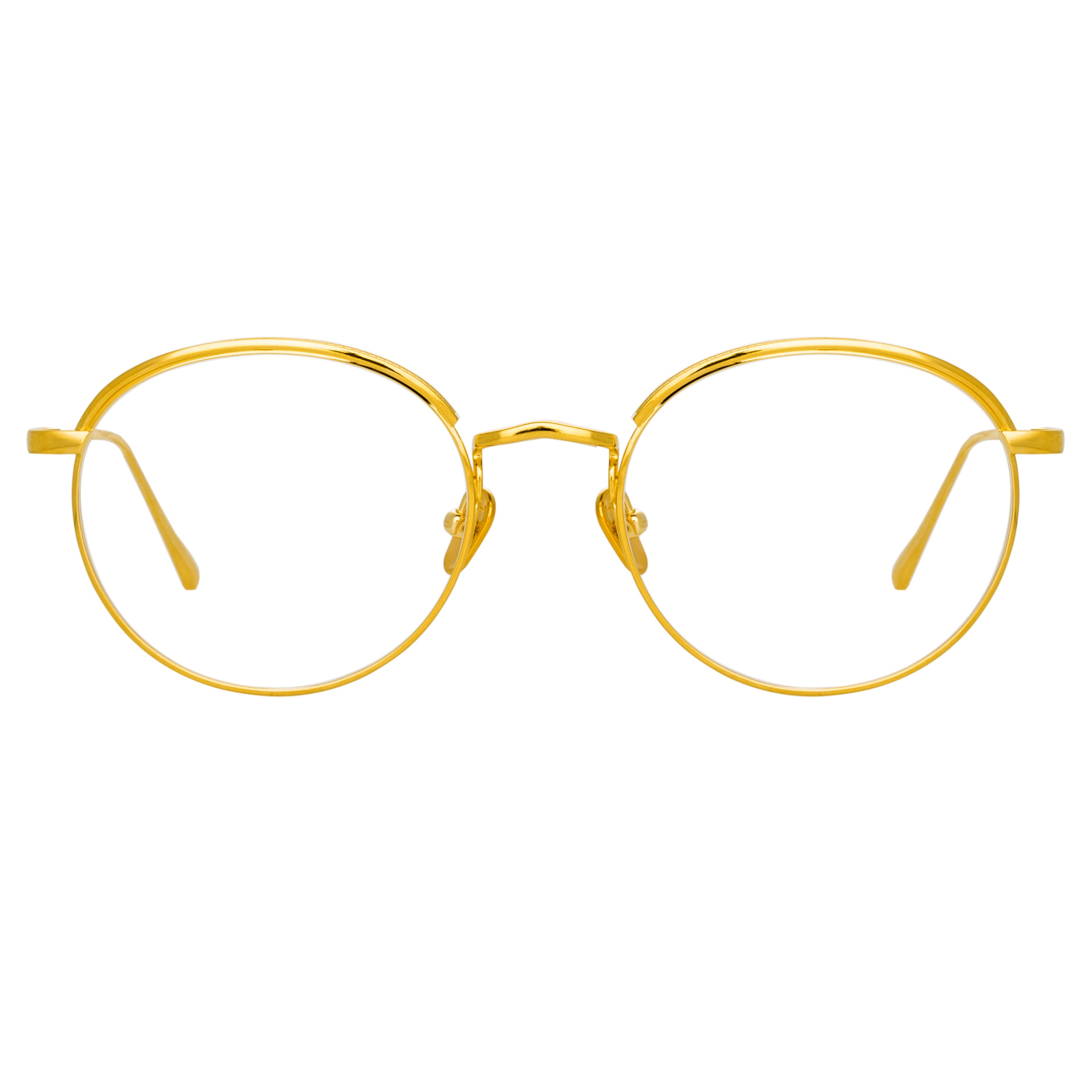 The Marlon Oval Optical Frame in Yellow Gold (C5)