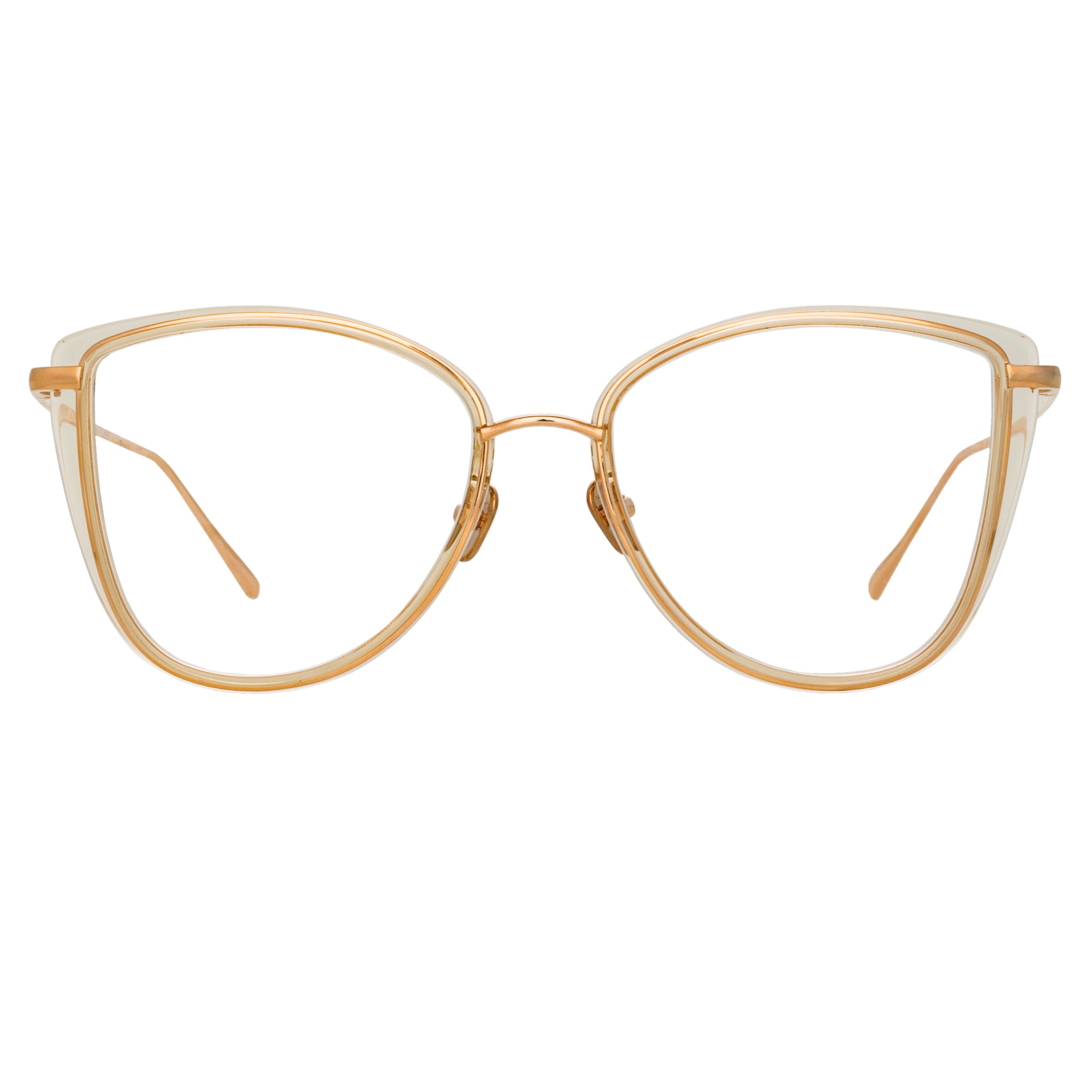 Liza Cat Eye Optical Frame in Ash and Rose Gold