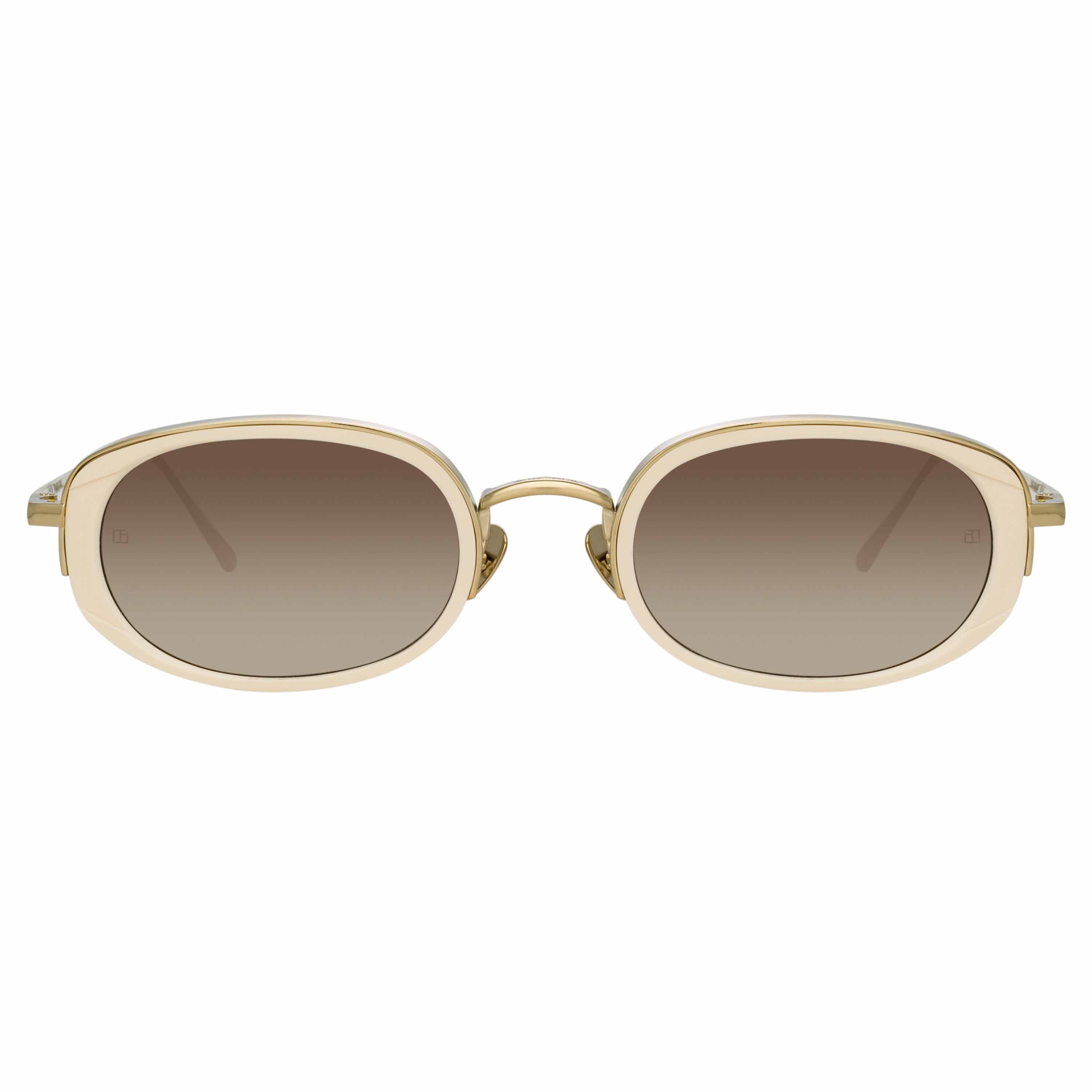 Rosie Oval Sunglasses in Cream