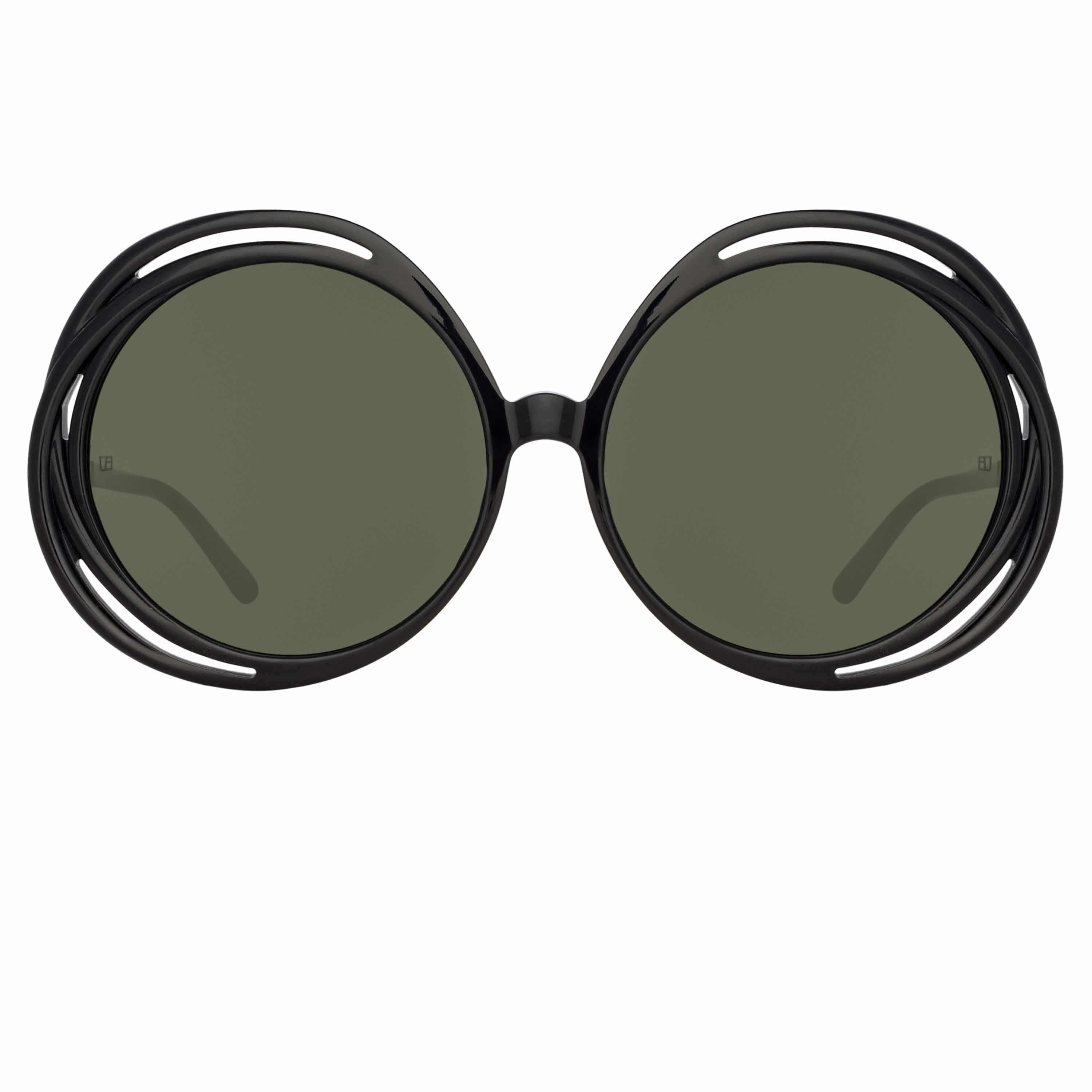 Ellen Round Sunglasses in Black