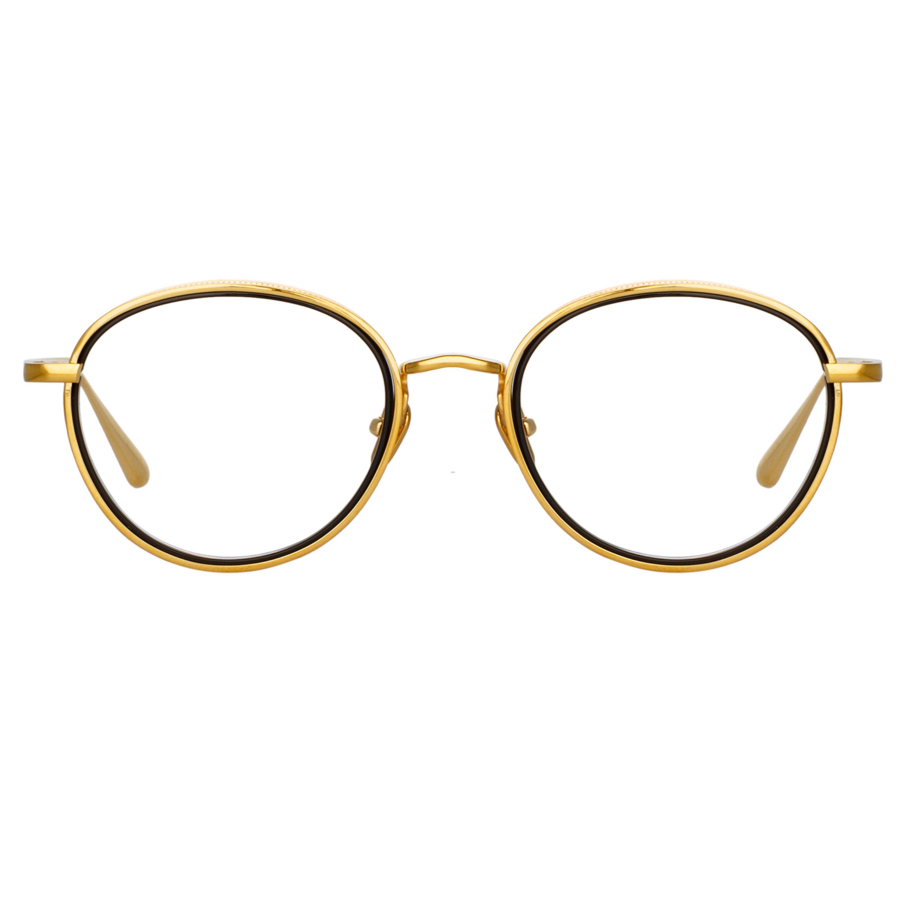 Moss Oval Optical Frame in Yellow Gold