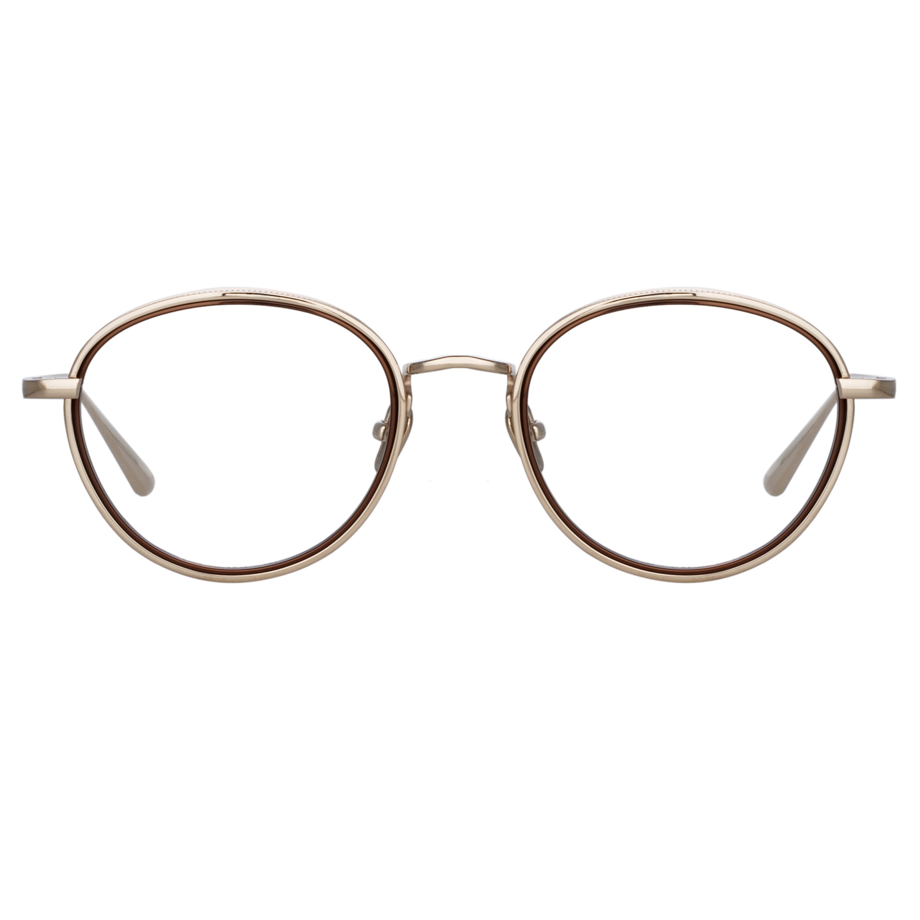 Moss Oval Optical Frame in Light Gold