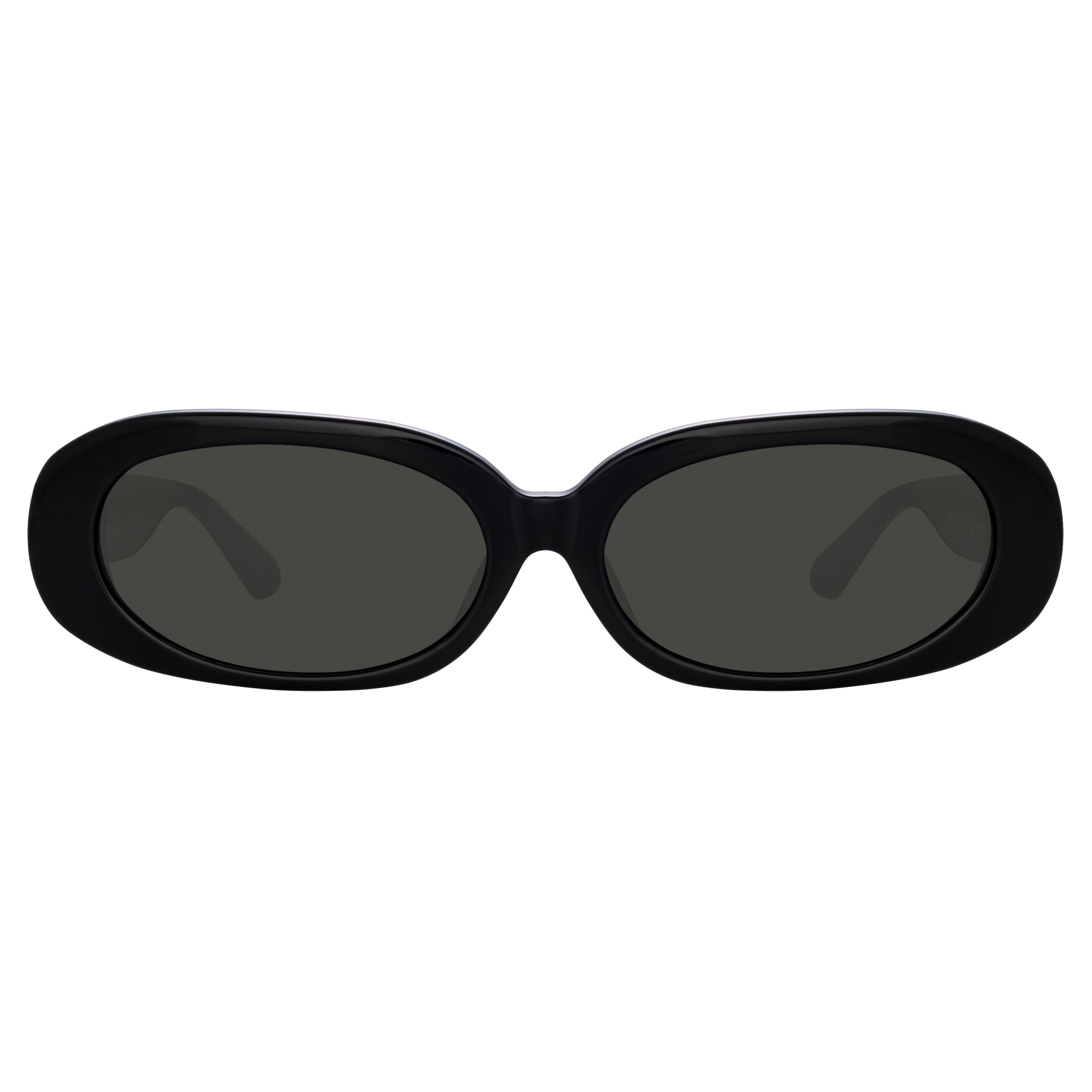 Cara Oval Sunglasses in Black