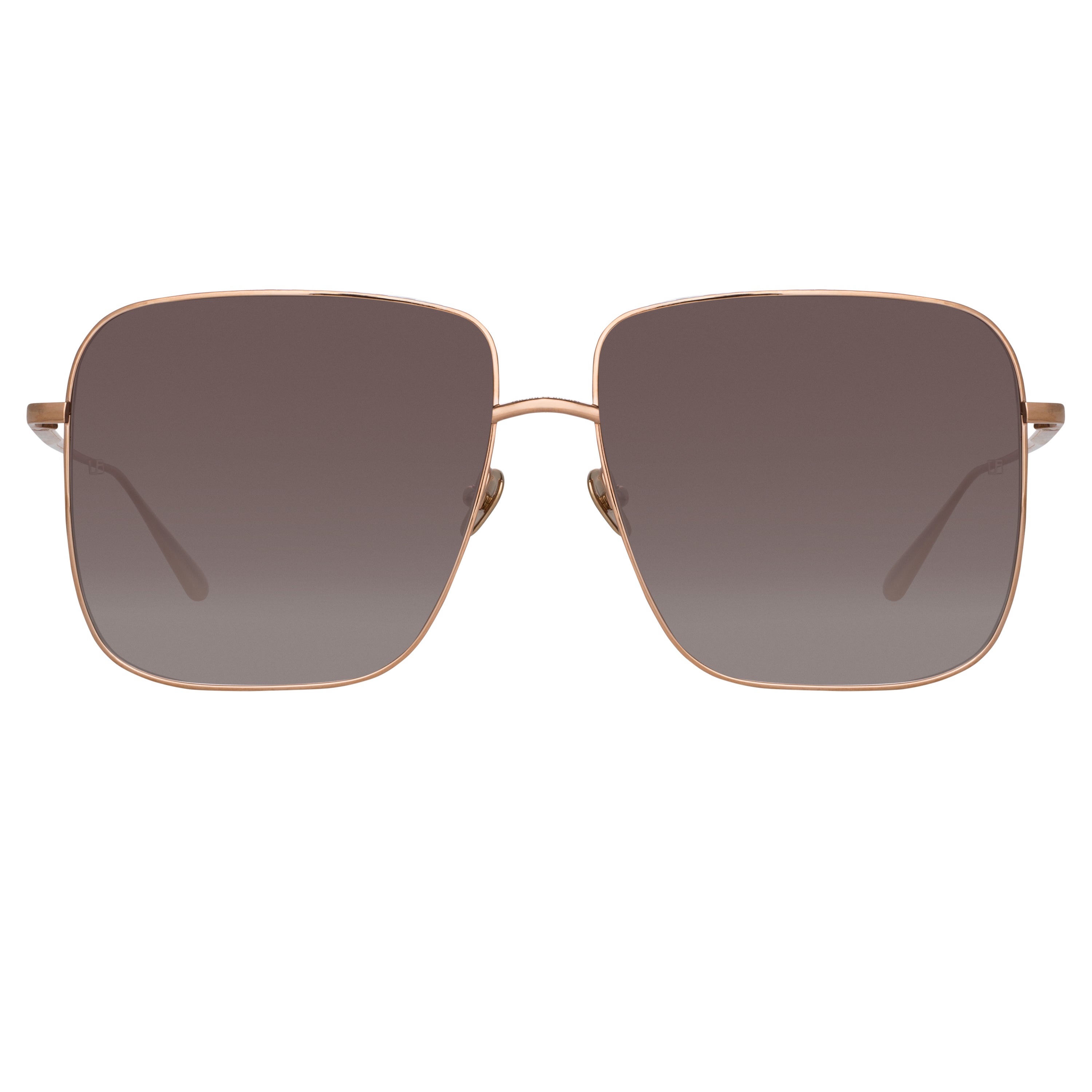 Andoa Squared Sunglasses in Rose Gold