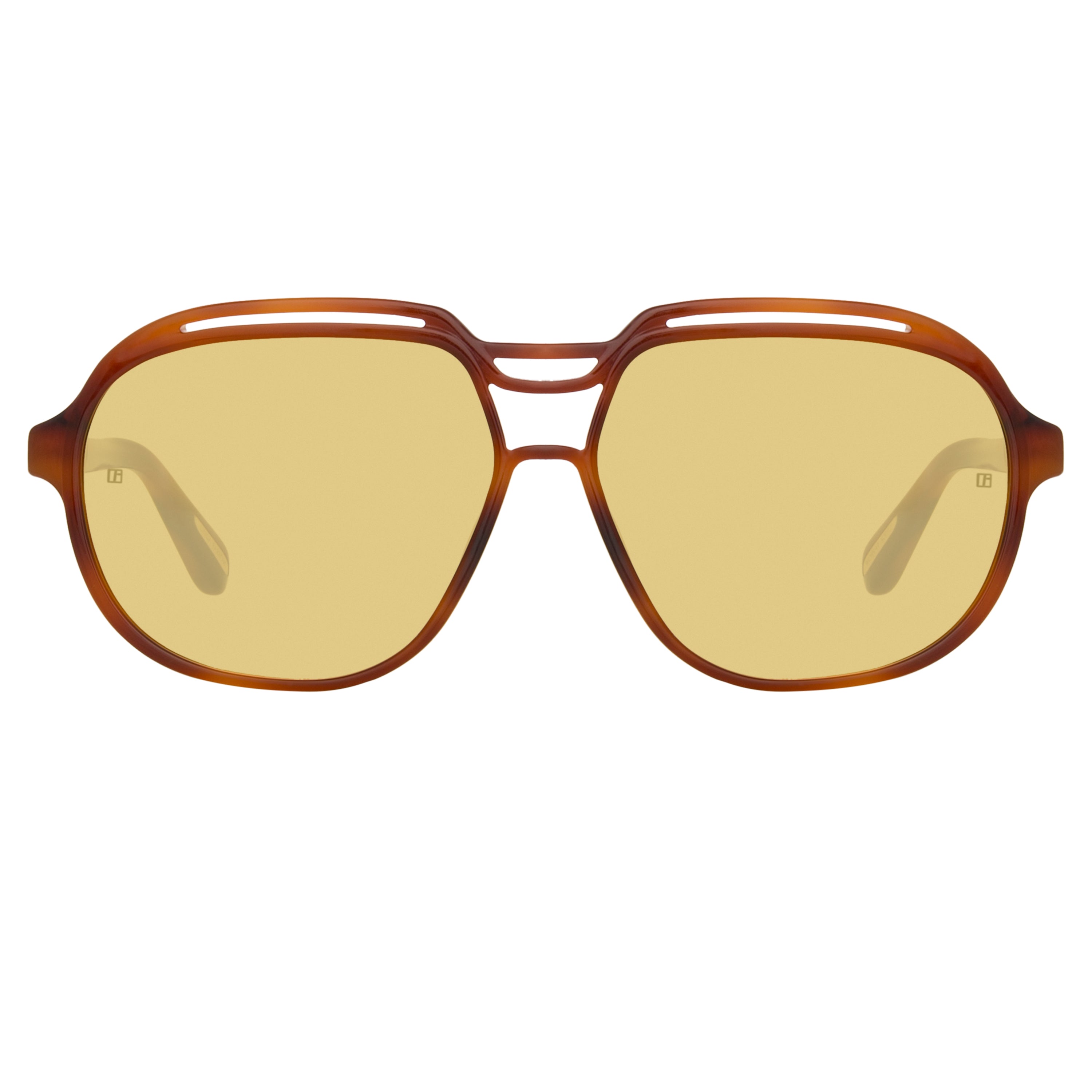 Men’s Raphael Aviator Sunglasses in Horn