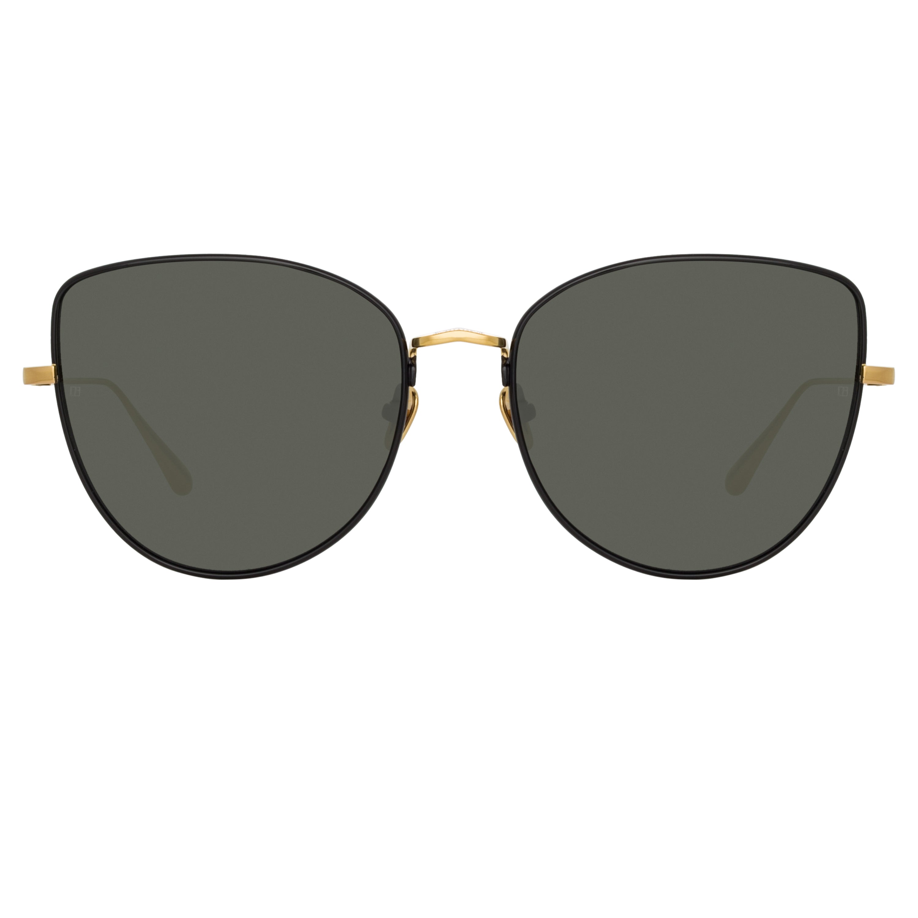 Eloise Cat Eye Sunglasses in Yellow Gold