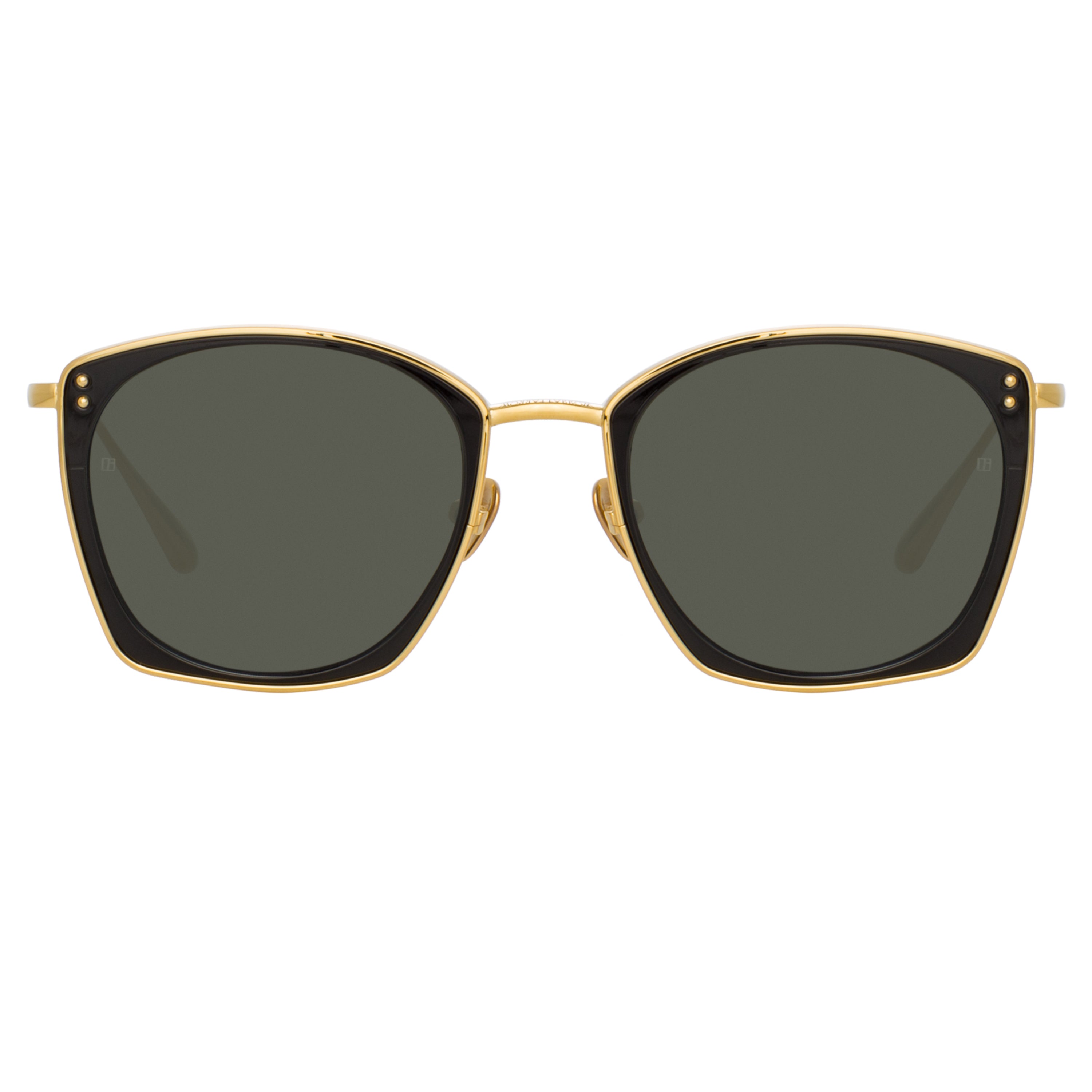 Milo Square Sunglasses in Yellow Gold