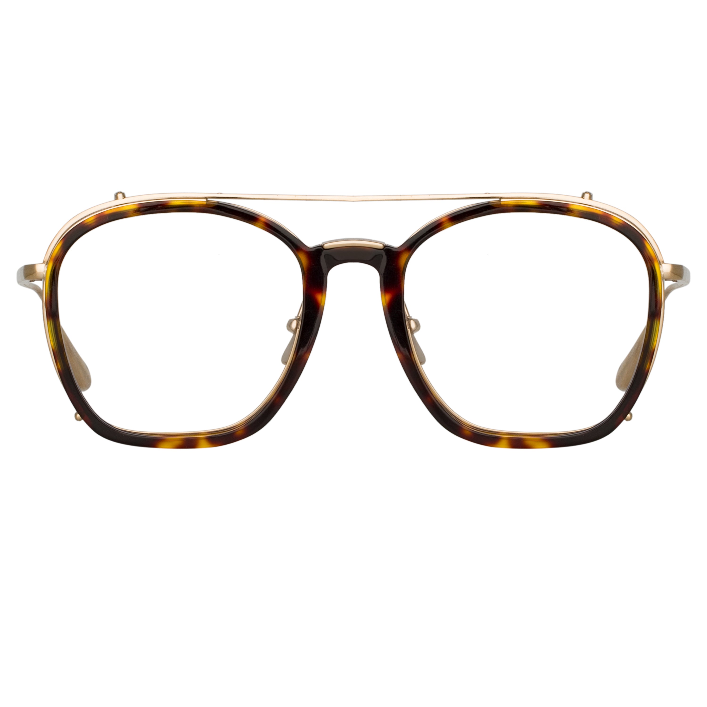 Aston Square Optical Frame in Light Gold