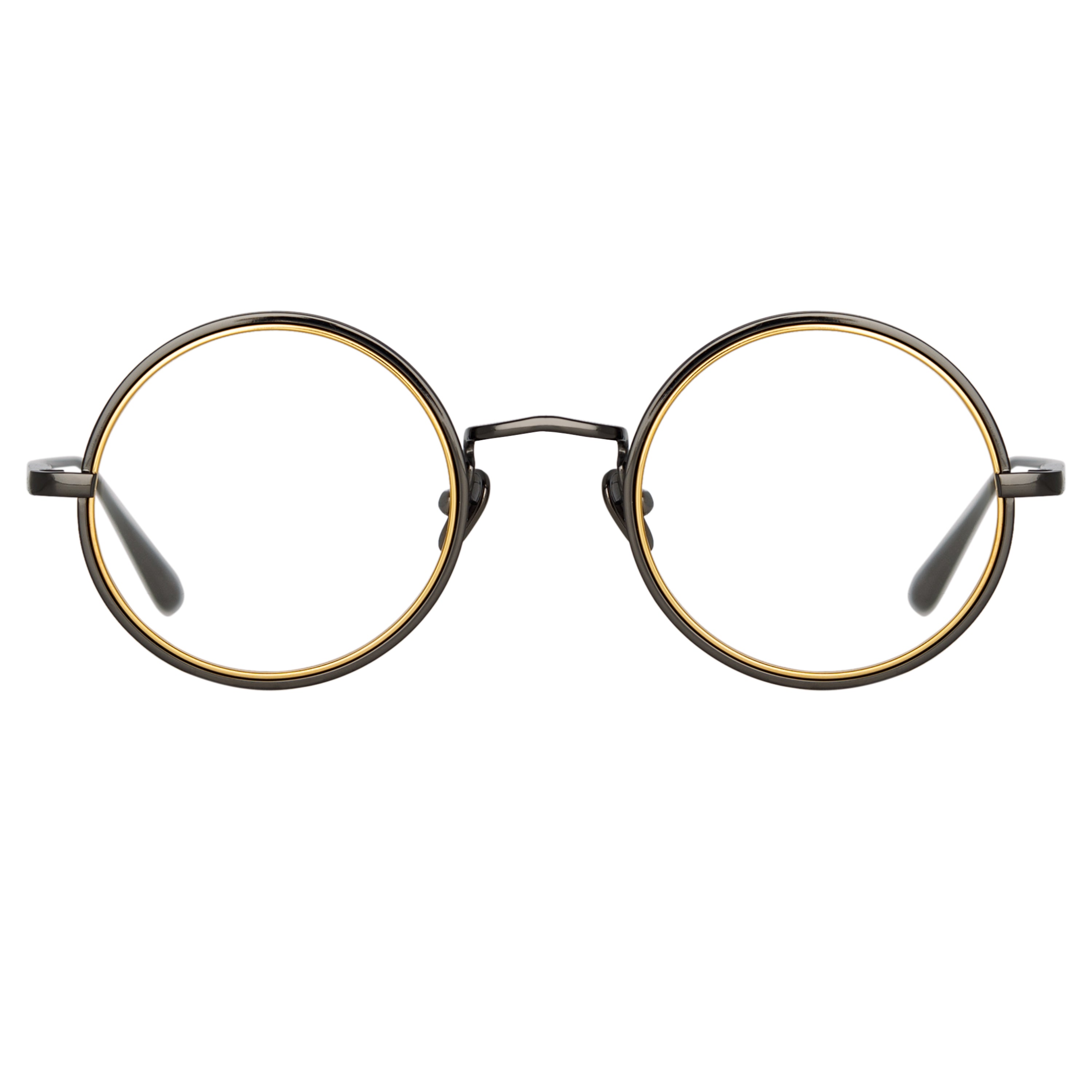 Cortina Oval Optical Frame in Nickel and Yellow Gold