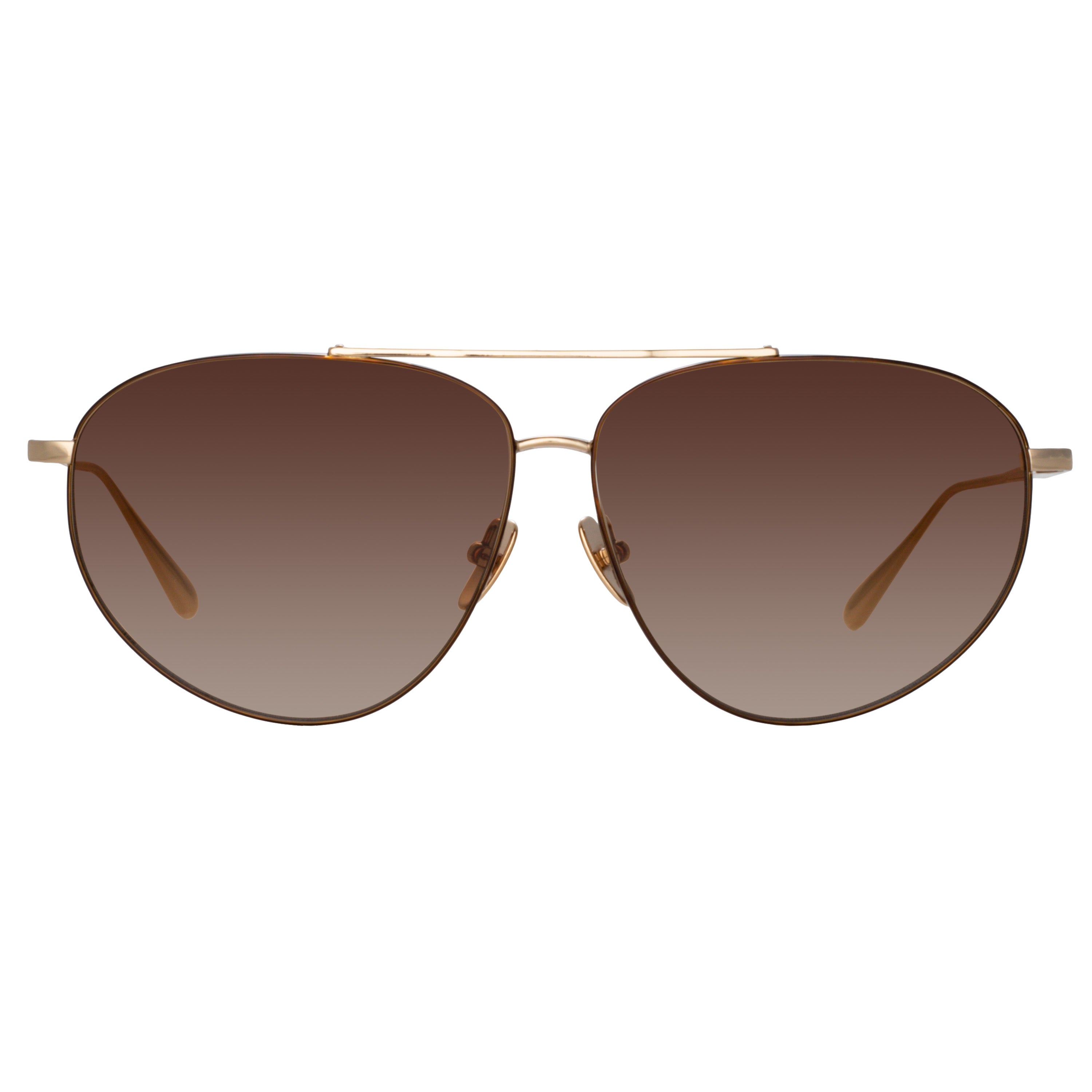 Gabriel Oversized Sunglasses in Light Gold