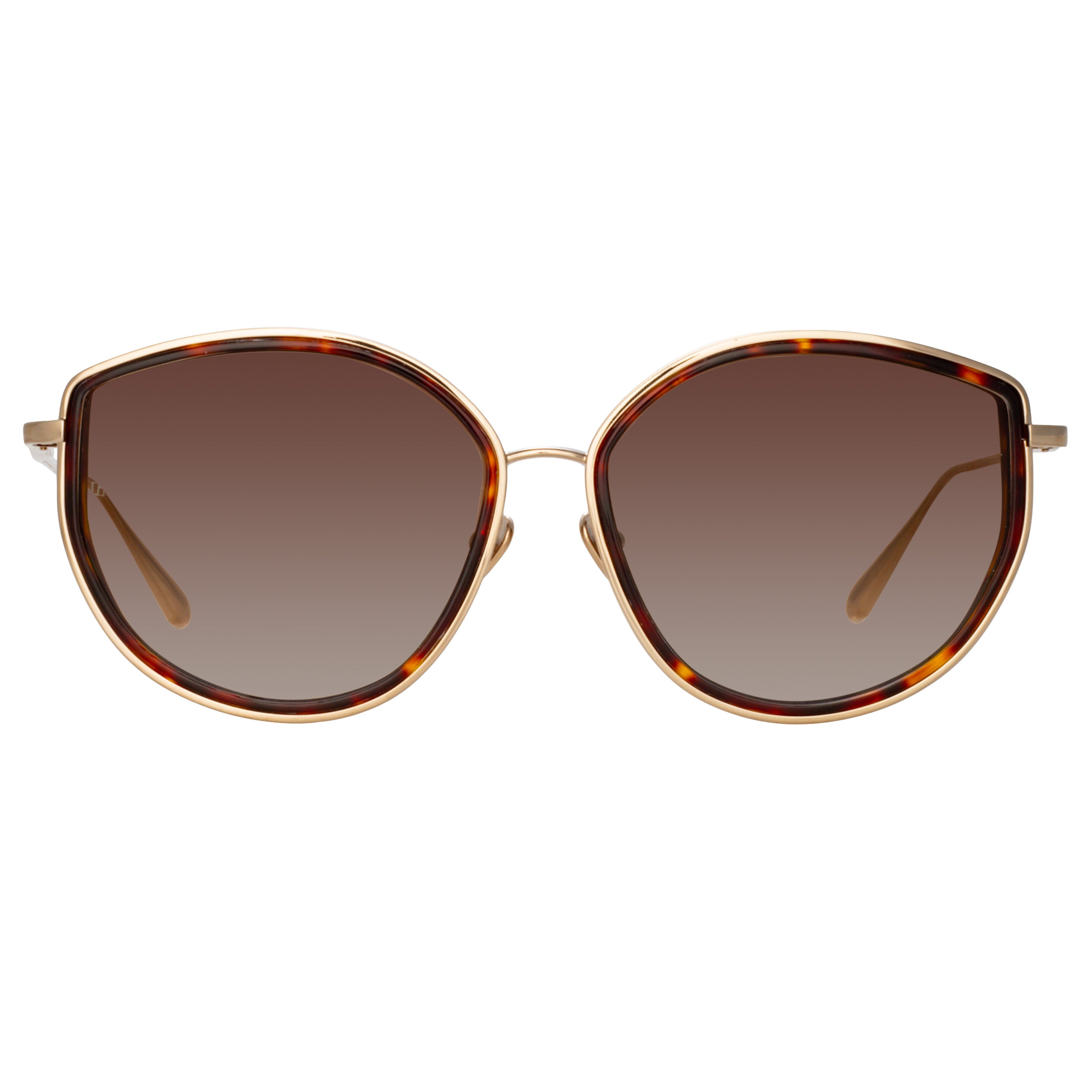 Samara Cat Eye Sunglasses in Light Gold