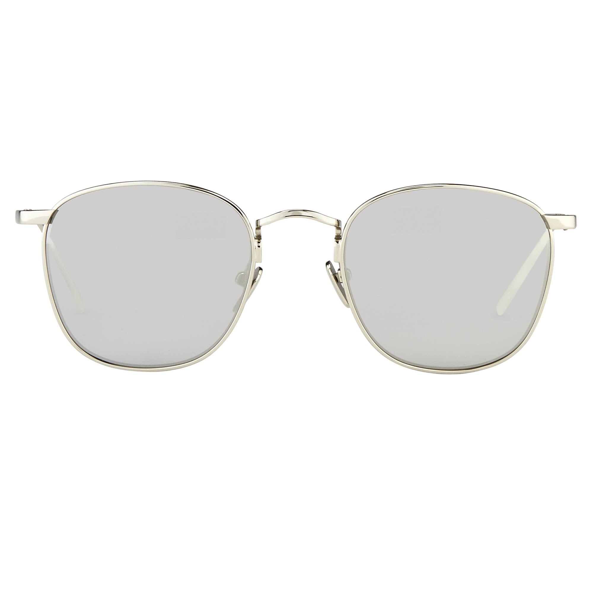 The Simon Square Sunglasses in White Gold Frame (C2)