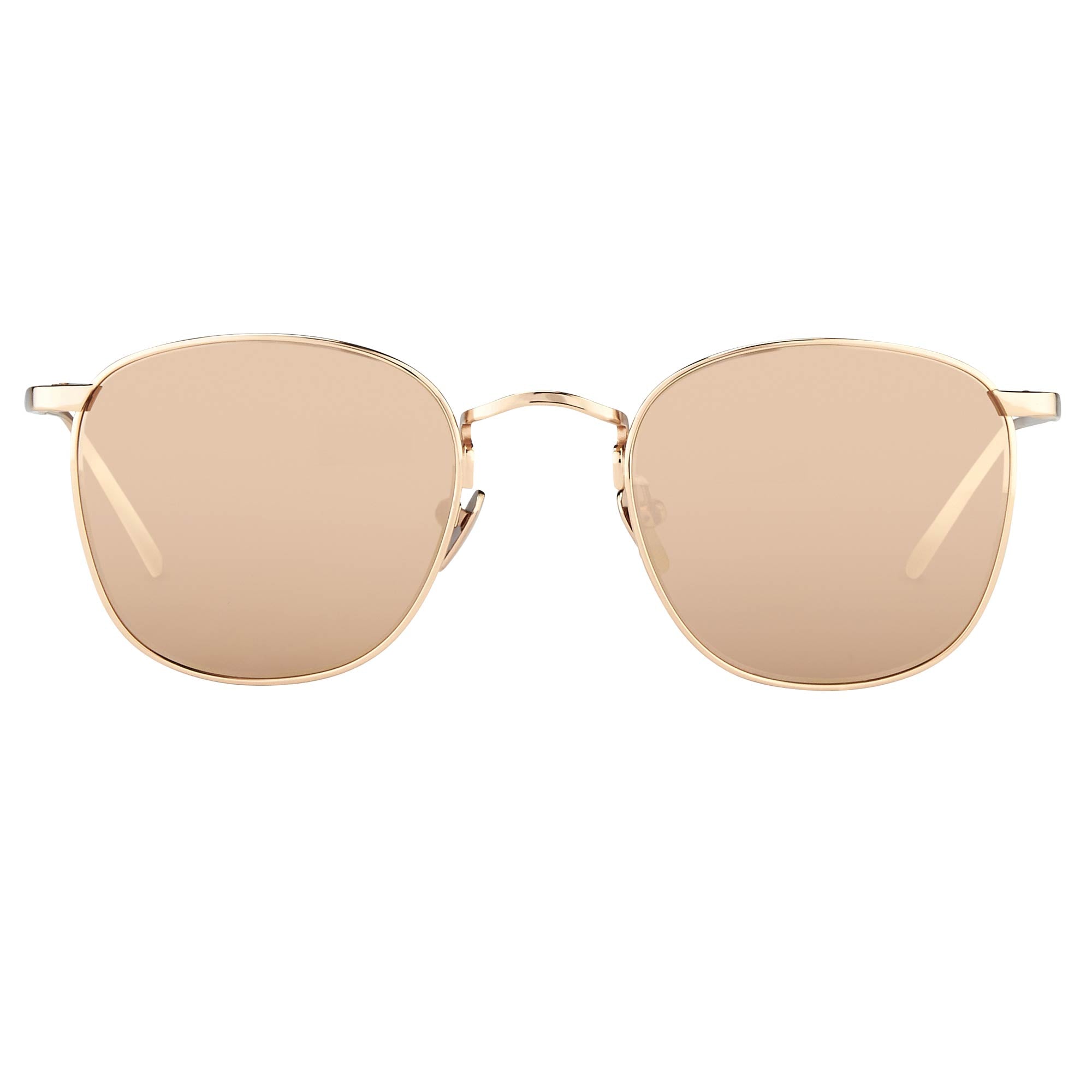 The Simon Square Sunglasses in Rose Gold Frame (C3)