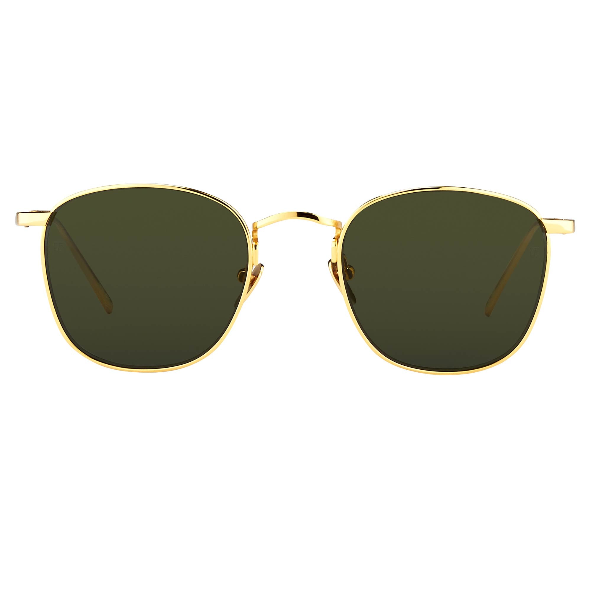 The Simon Square Sunglasses in Yellow Gold