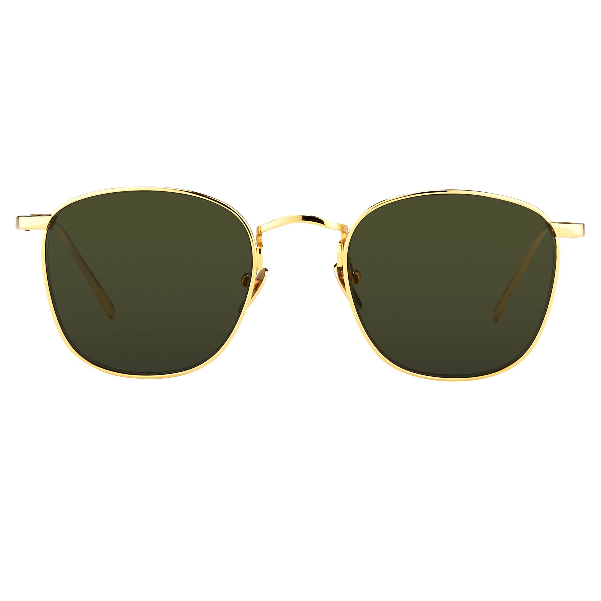 The Simon Men’s Square Sunglasses in Green / Yellow Gold (C5)