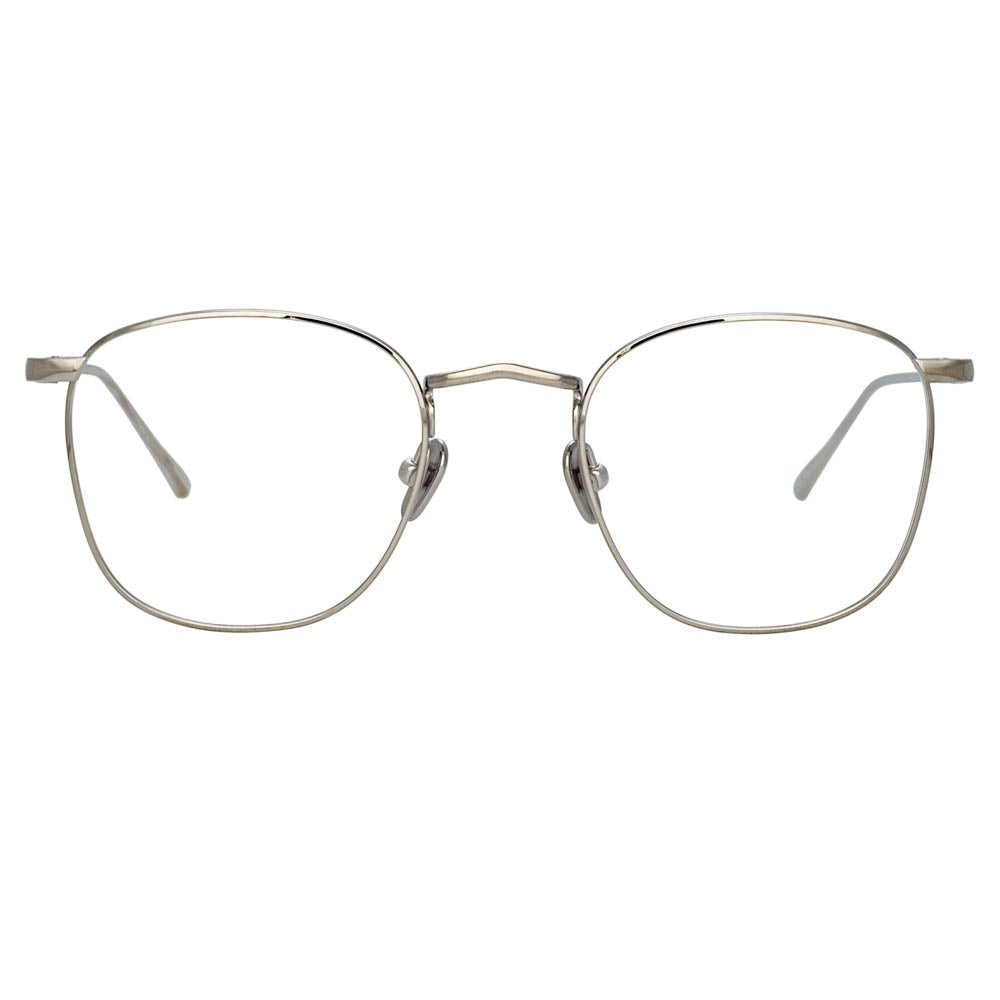 The Simon Square Optical Frame in White Gold (C7)