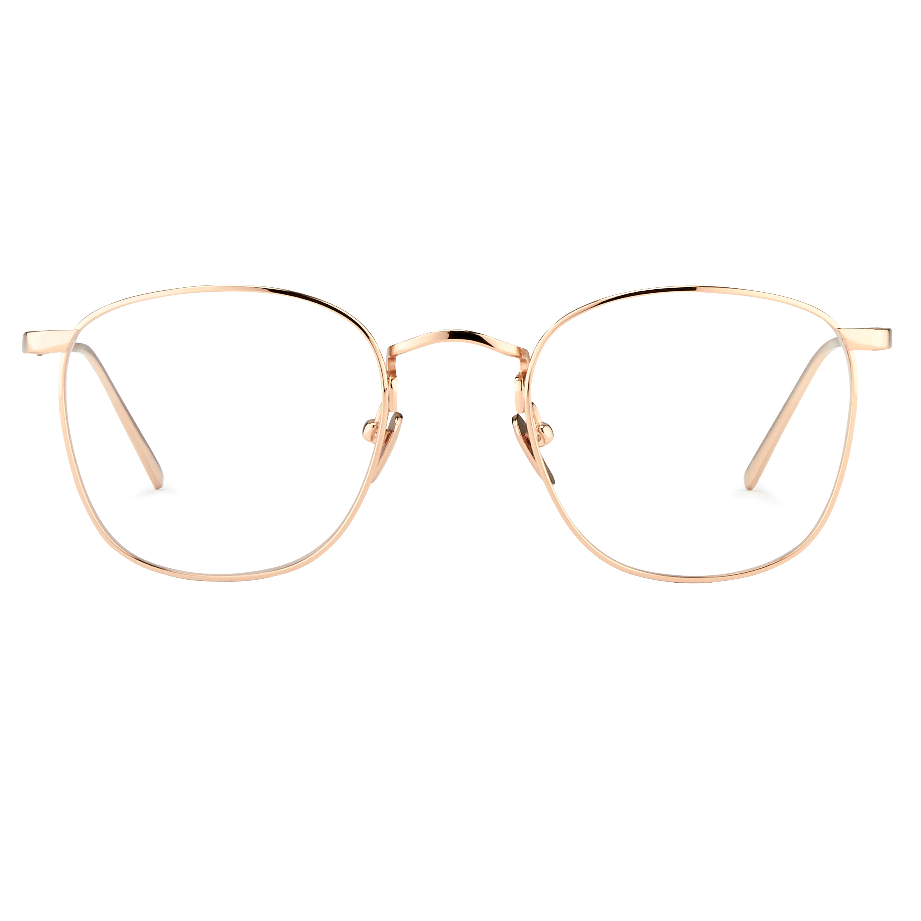The Simon Square Optical Frame in Rose Gold (C8)