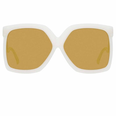 Jimi Oval Sunglasses in Rose Gold frame by LINDA FARROW – LINDA FARROW  (INT'L)