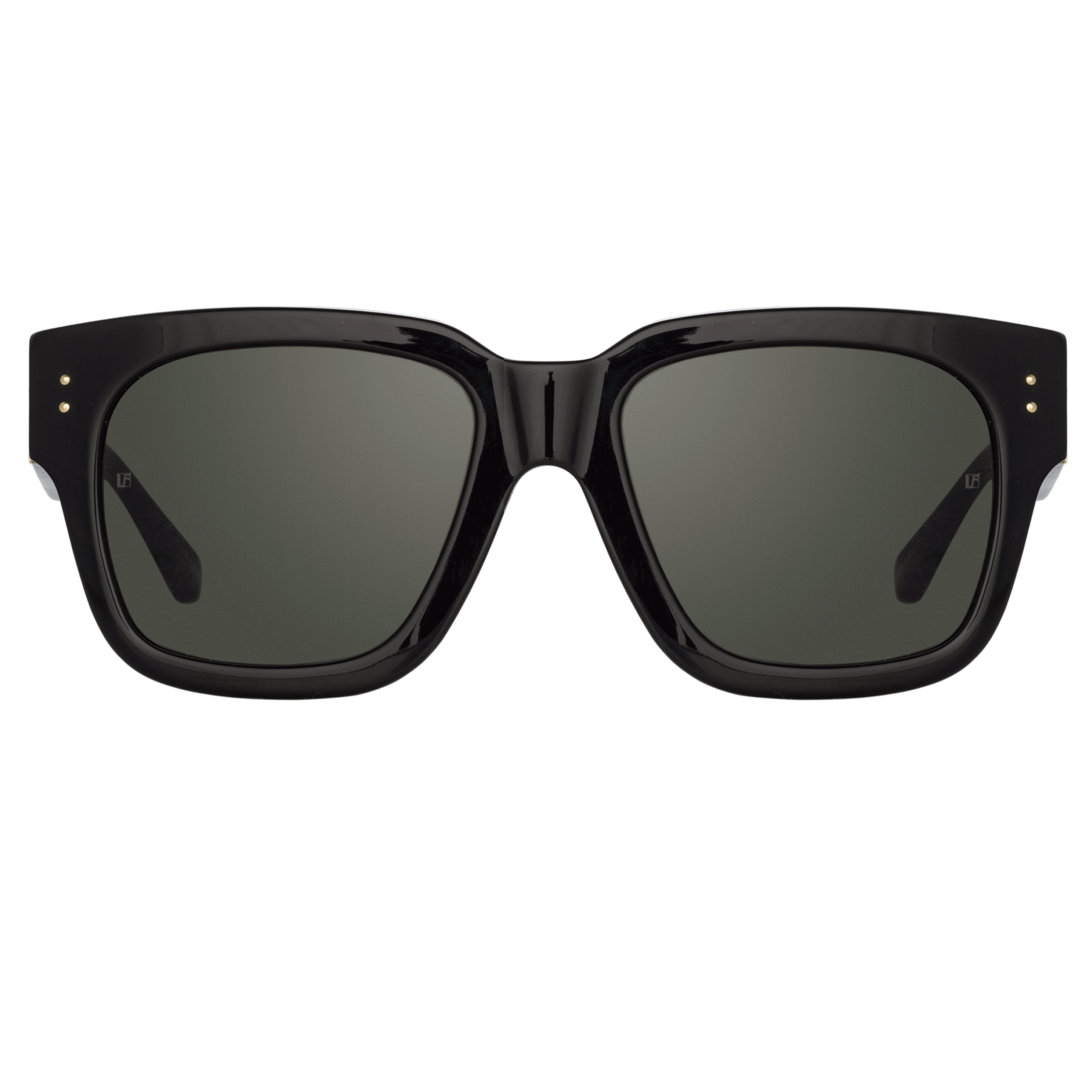 The Amber D-Frame Sunglasses in Black (C1)