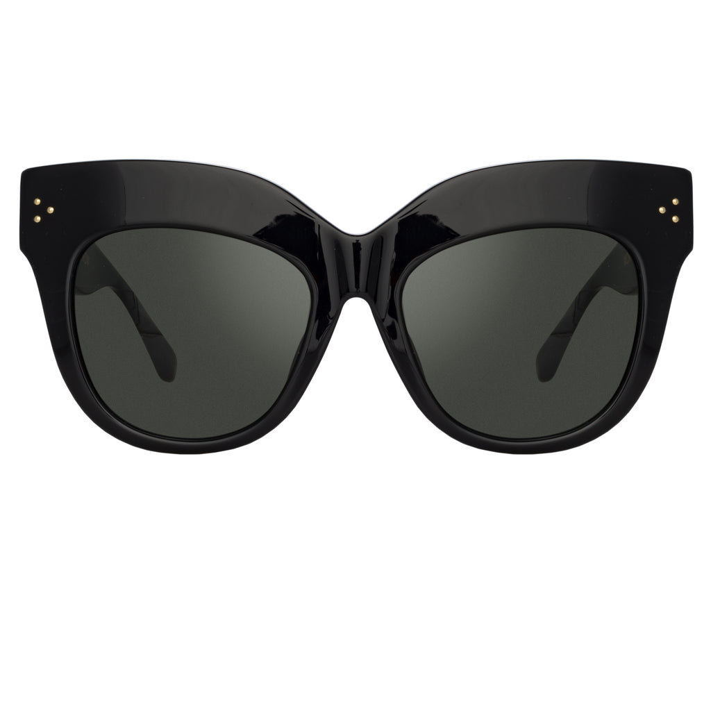 Dunaway Oversized Sunglasses in Black frame by LINDA FARROW – LINDA ...