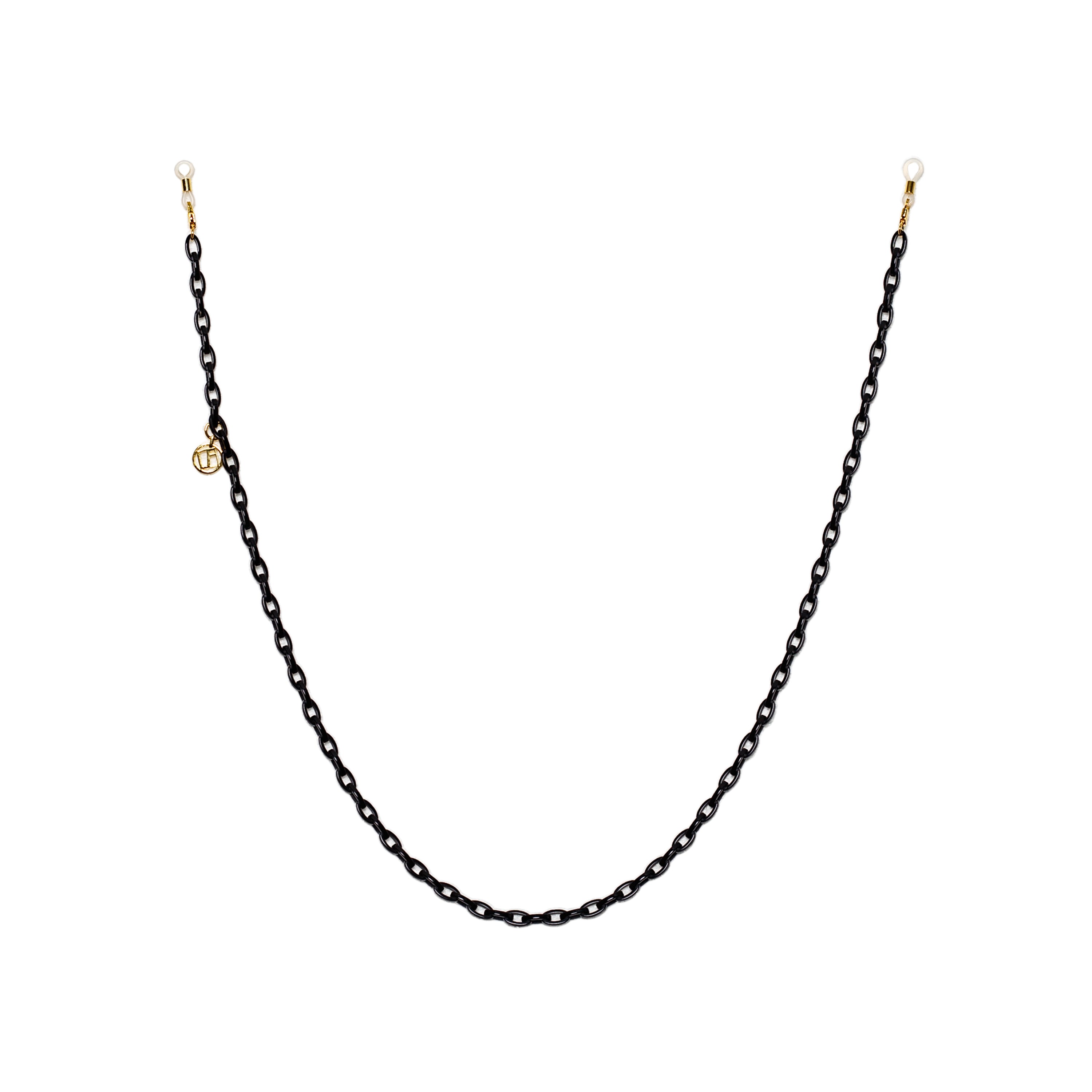 Black Small Oval Acetate Chain