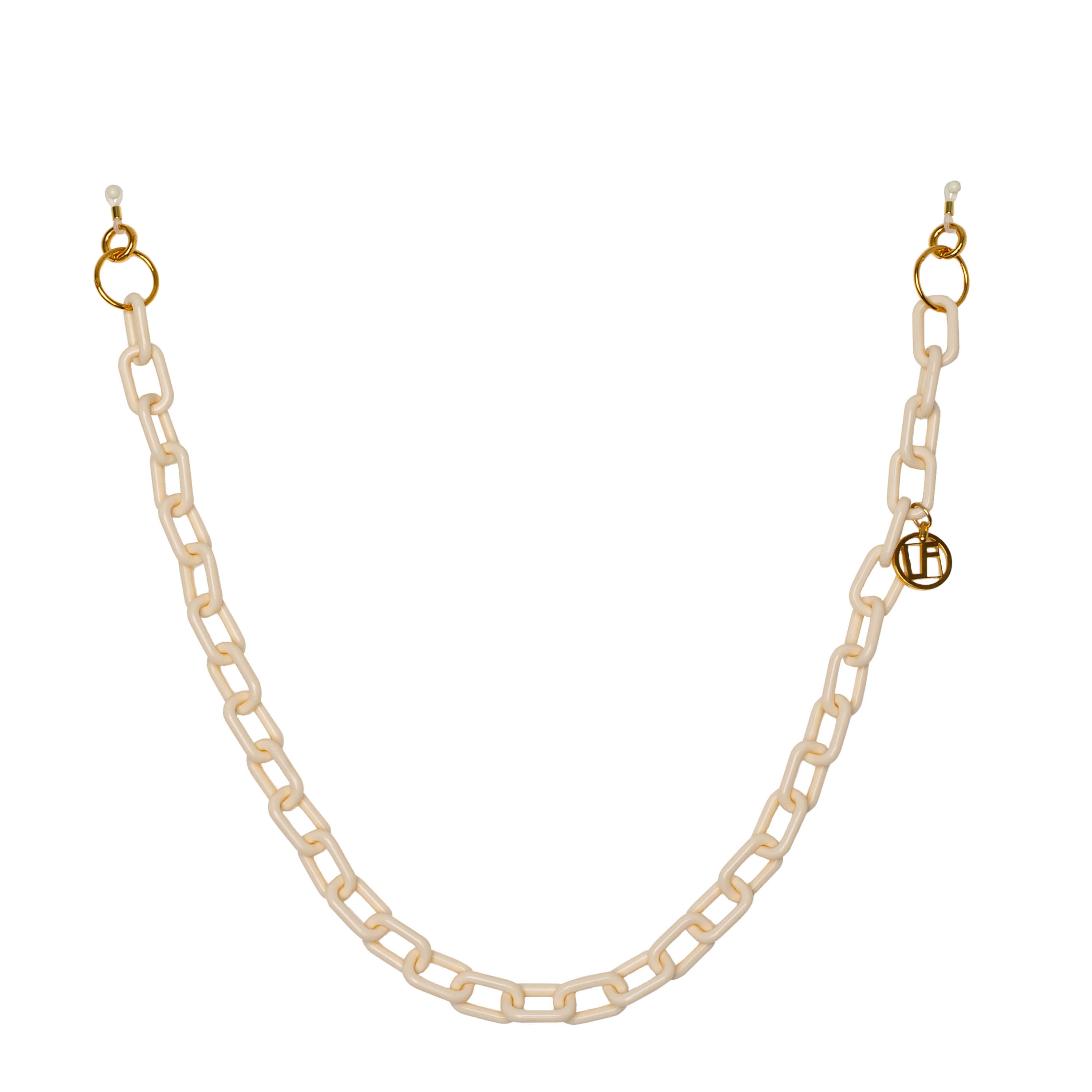 Cream Square Link Acetate Chain