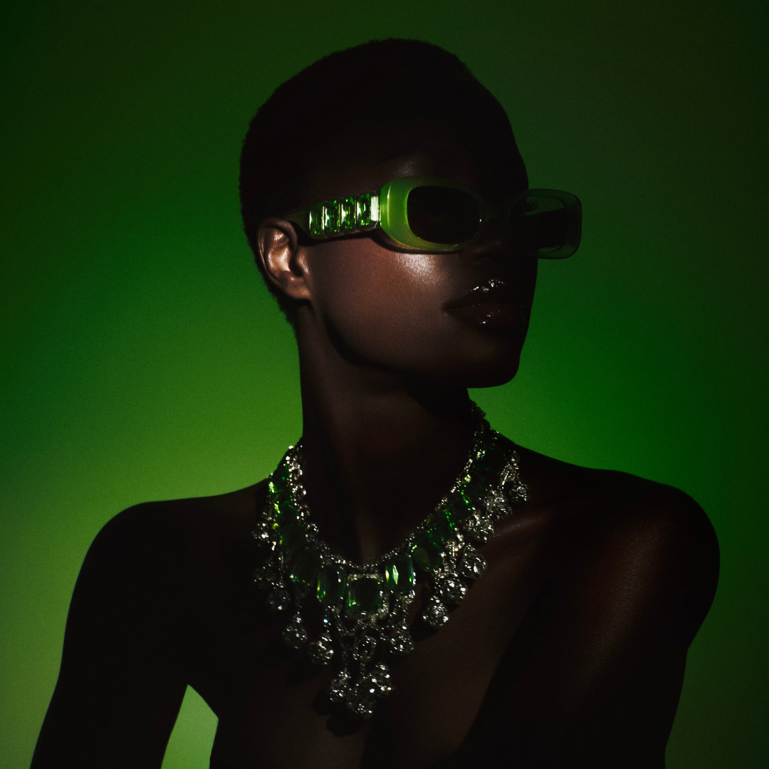 LF x Nima Benati The Lola in Translucent Green & Gemstone