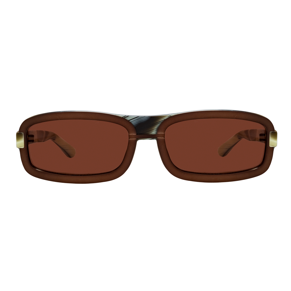 Y/Project 6 Rectangular Sunglasses in Brown