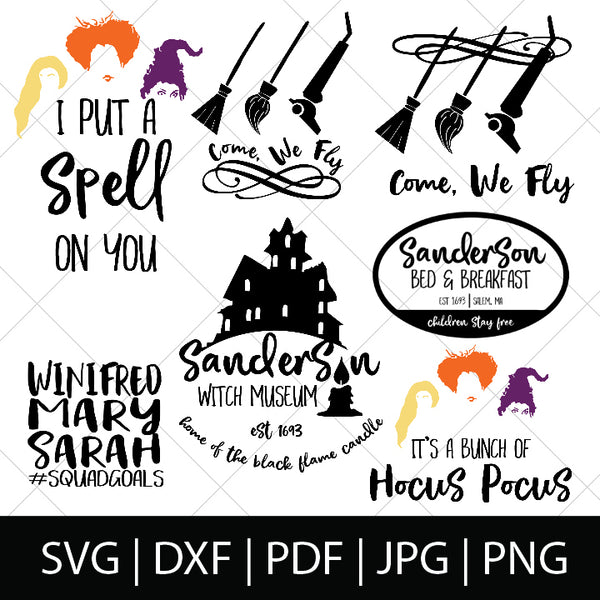 Download Hocus Pocus Silhouette Svg Free Free Svg Cut Files Create Your Diy Projects Using Your Cricut Explore Silhouette And More The Free Cut Files Include Svg Dxf Eps And Png Files