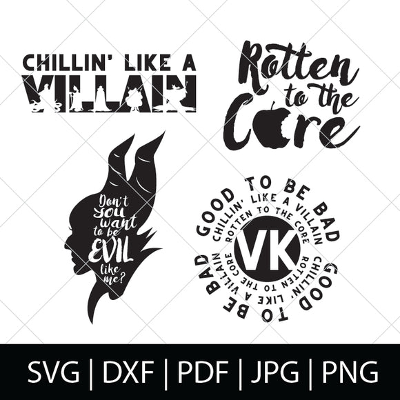 Villain Kids Svg Bundle Descendants Svg Files Thelovenerds