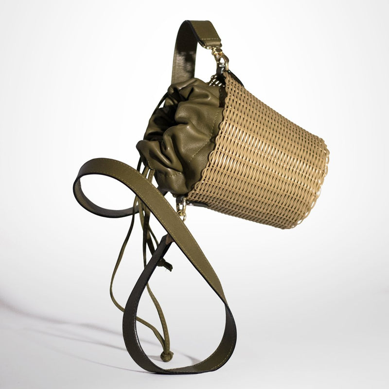 olive green bucket bag