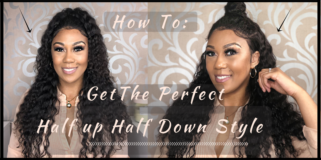 How To Half Up Half Down Deepwave Tutorial Poshlife Hair Boutique